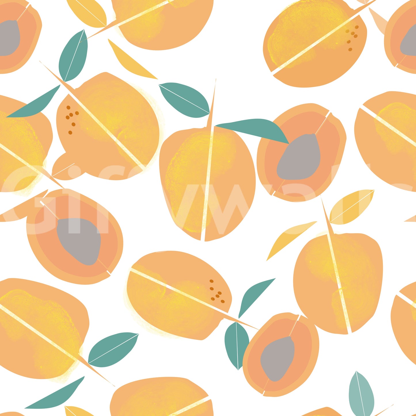 Whimsical orchard wall wallpaper