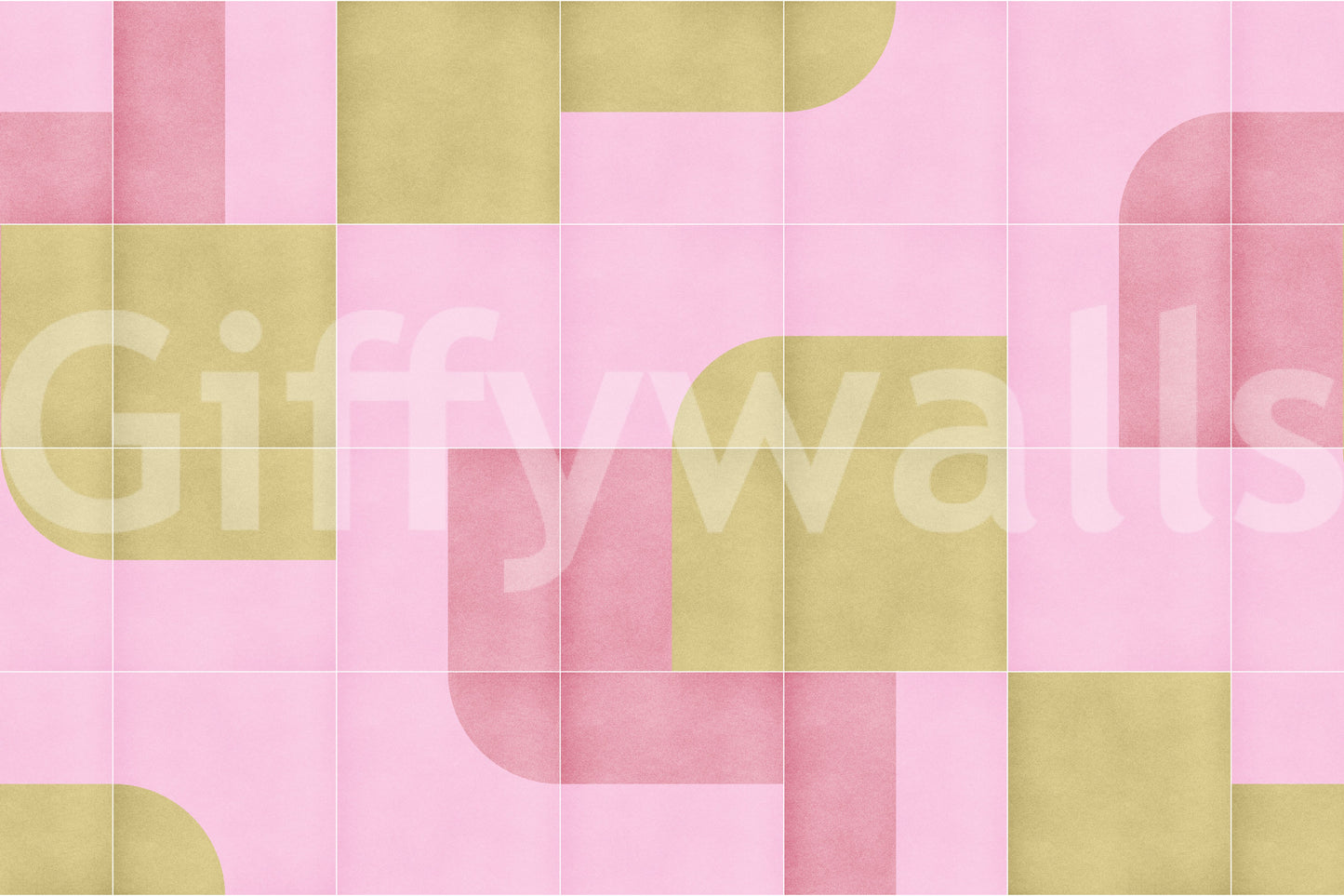 Mid-century retro tile wall design