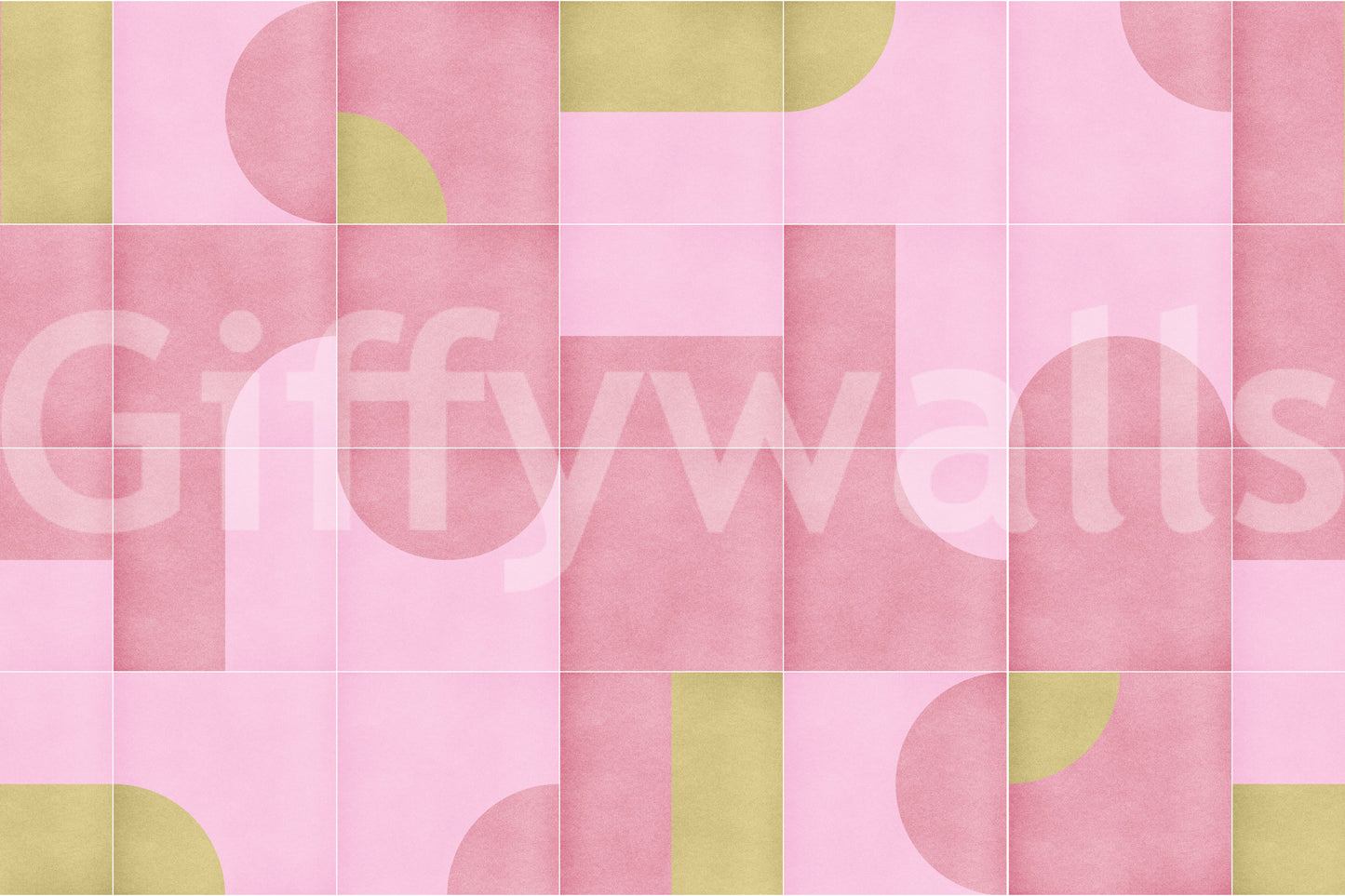 Handmade look vintage tile wallpaper