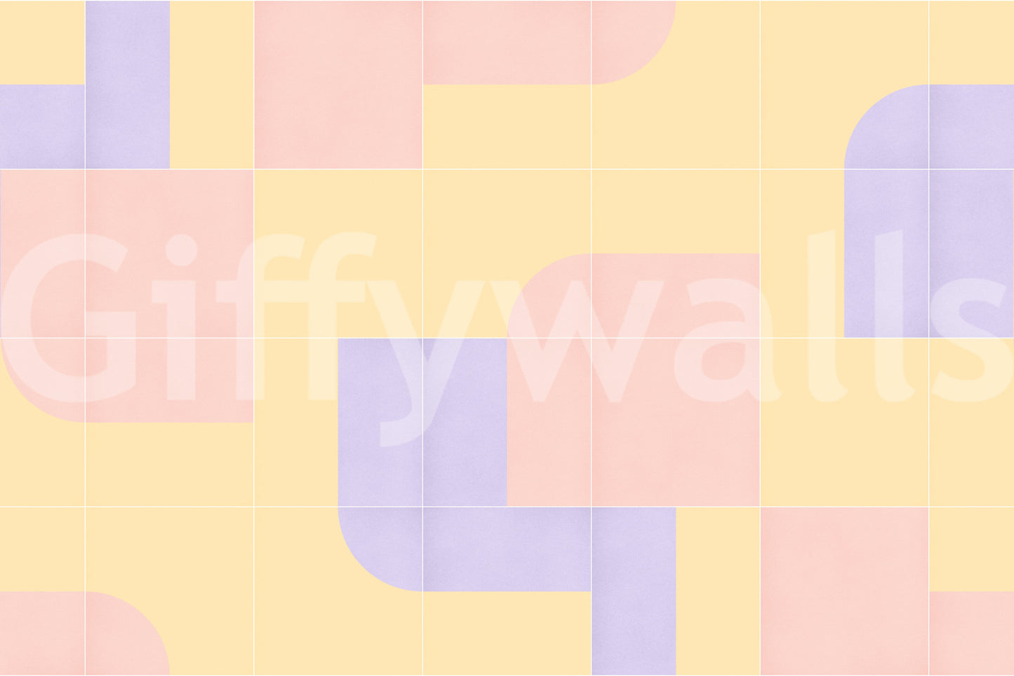 Warm-toned retro mural for walls