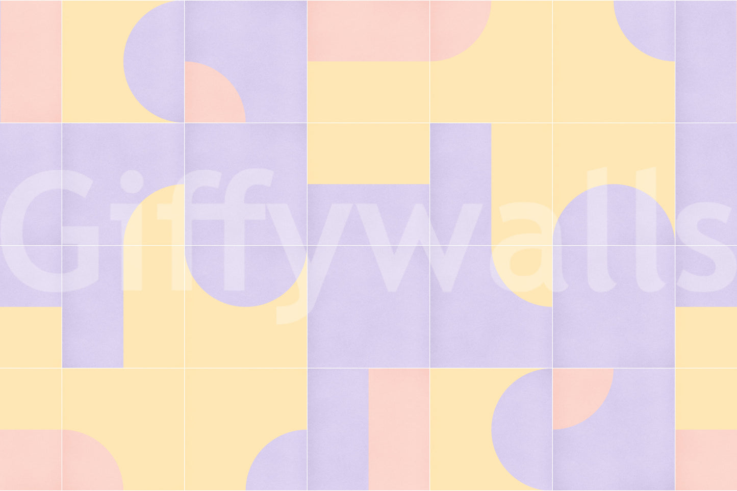 Soft blue and terracotta wall design