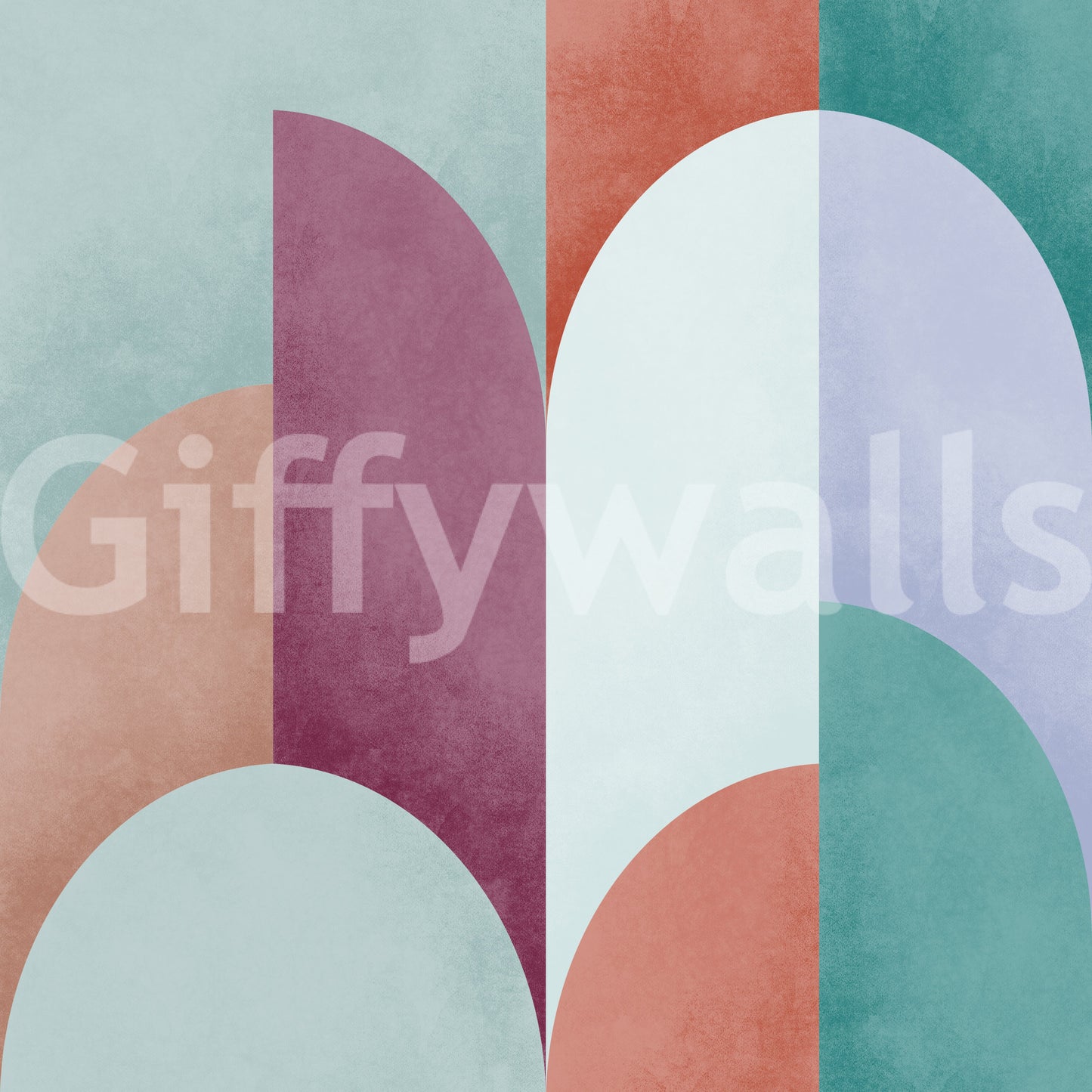 Mid Mod Geometry Sundown Wallpaper