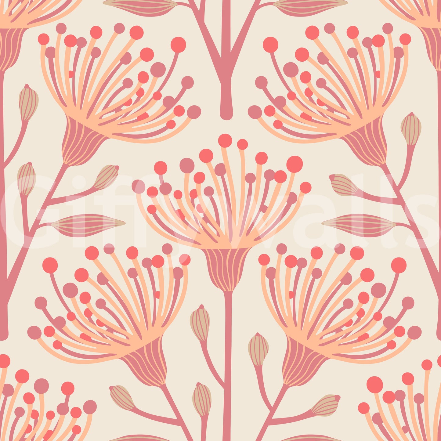 Pastel nature theme wallpaper for walls