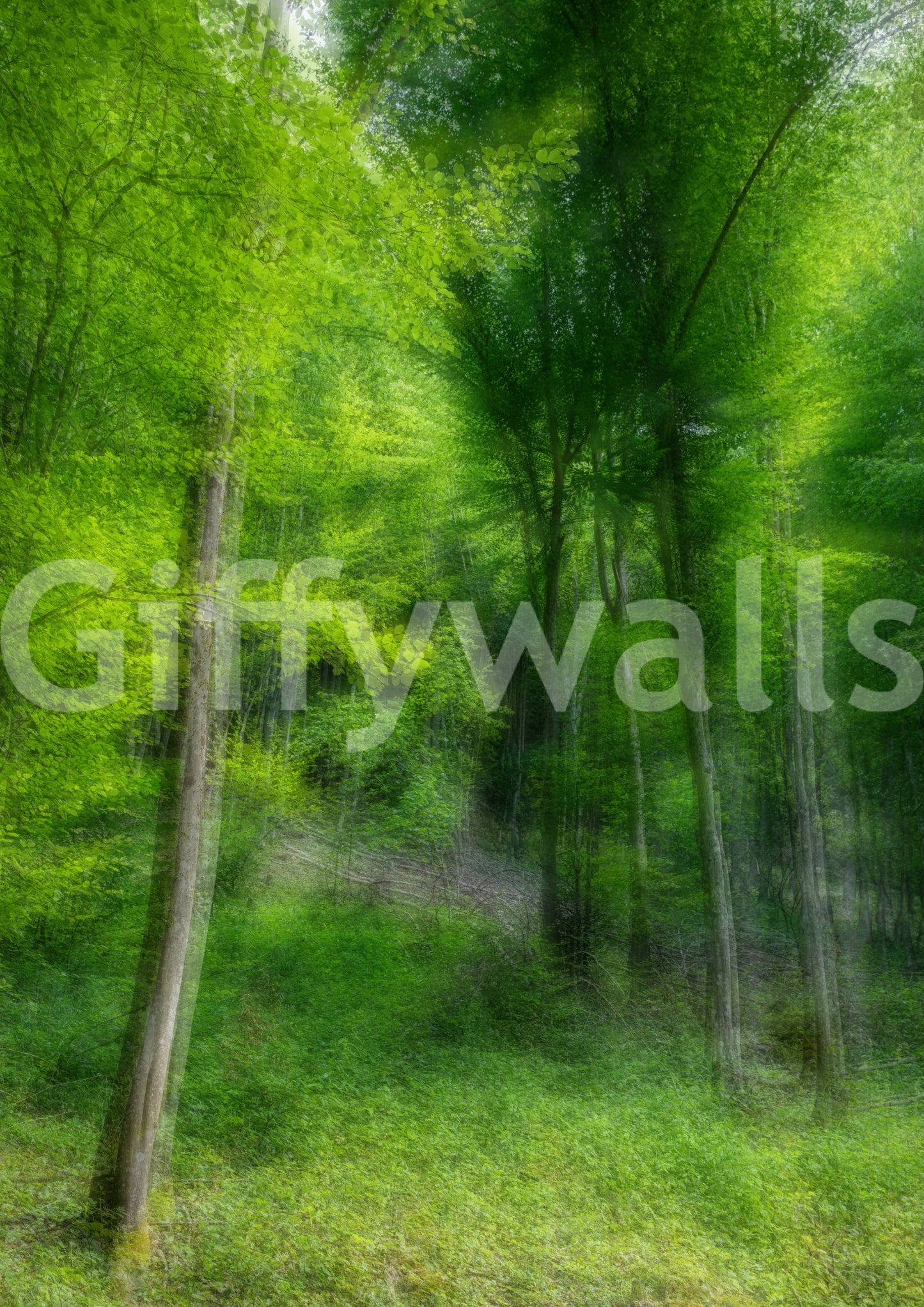 Organic flow forest wallpaper