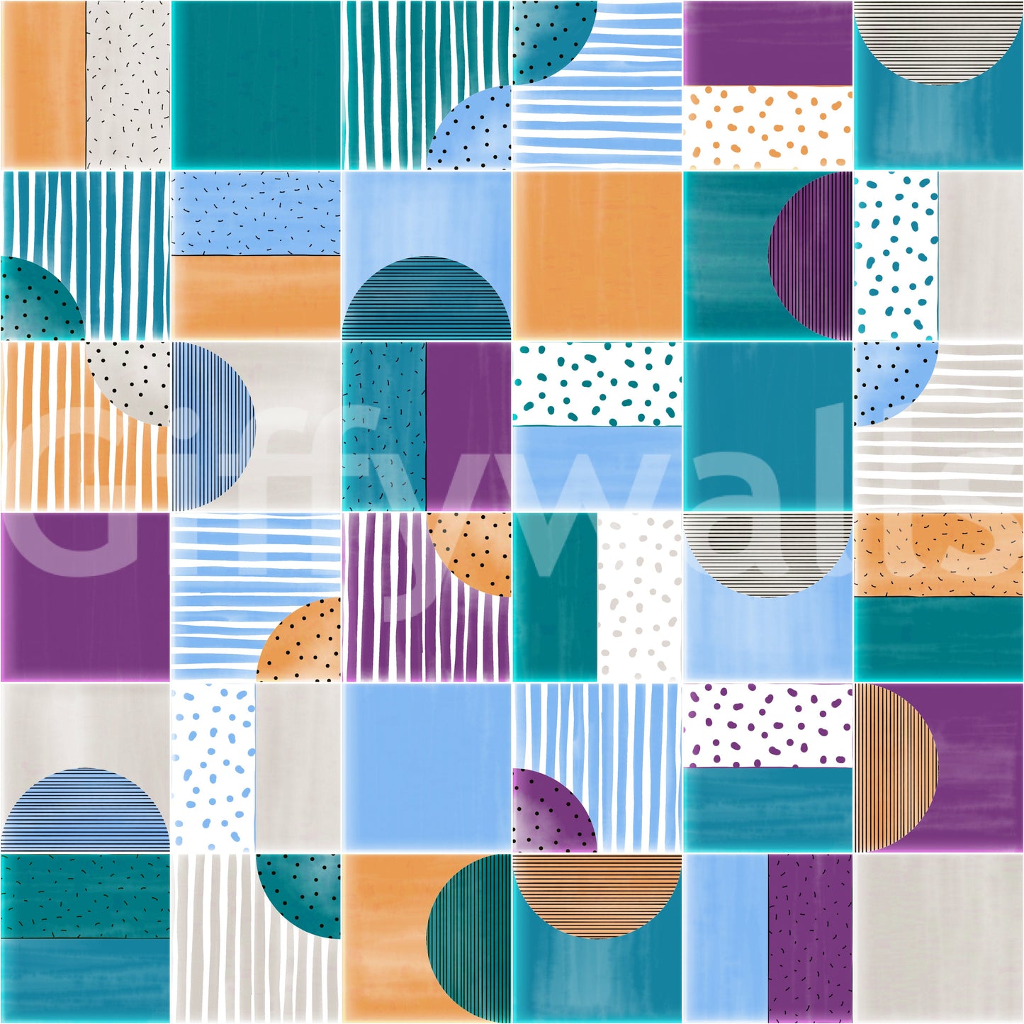 Modern geometric party wallpaper