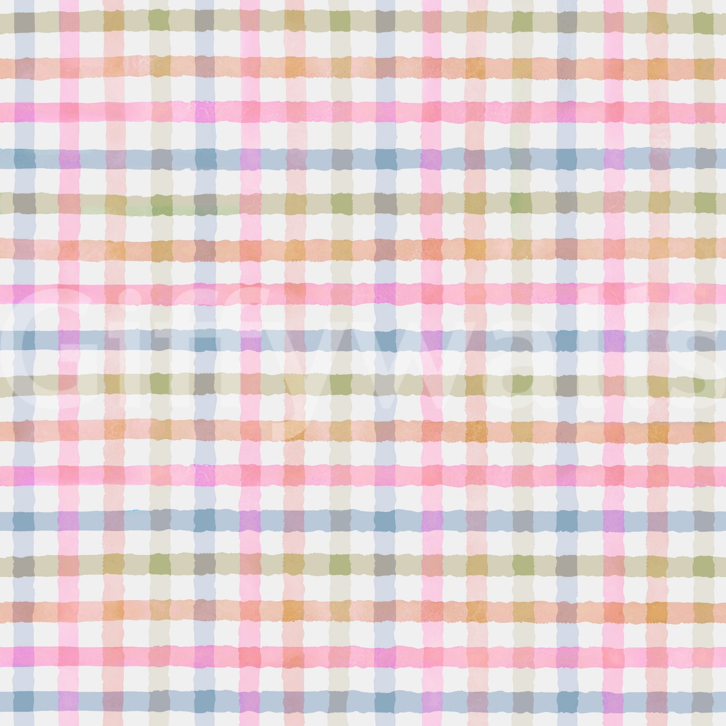 Easy to install soft checkered mural.