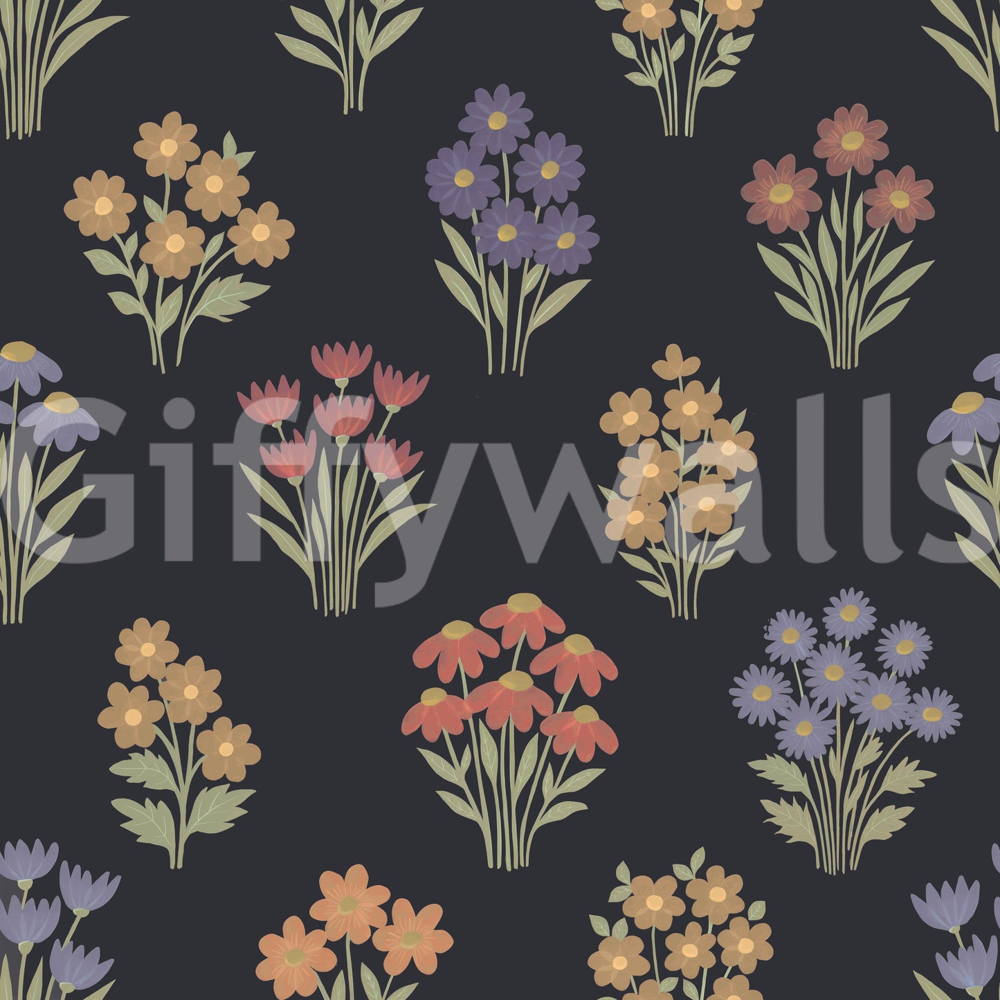 Floral wallpaper with a historical and scholarly feel.