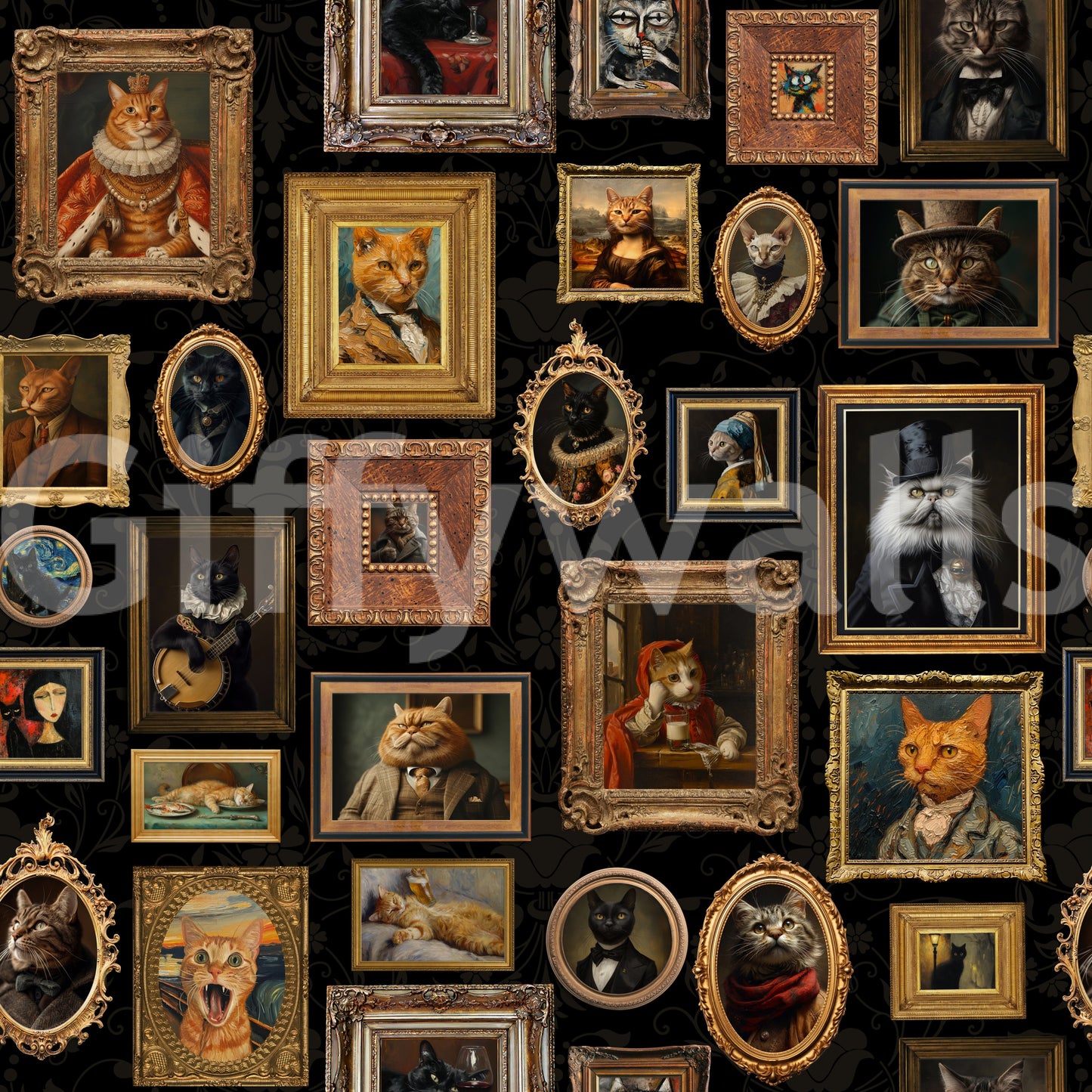 Artistic and unique animal-themed wallpaper.