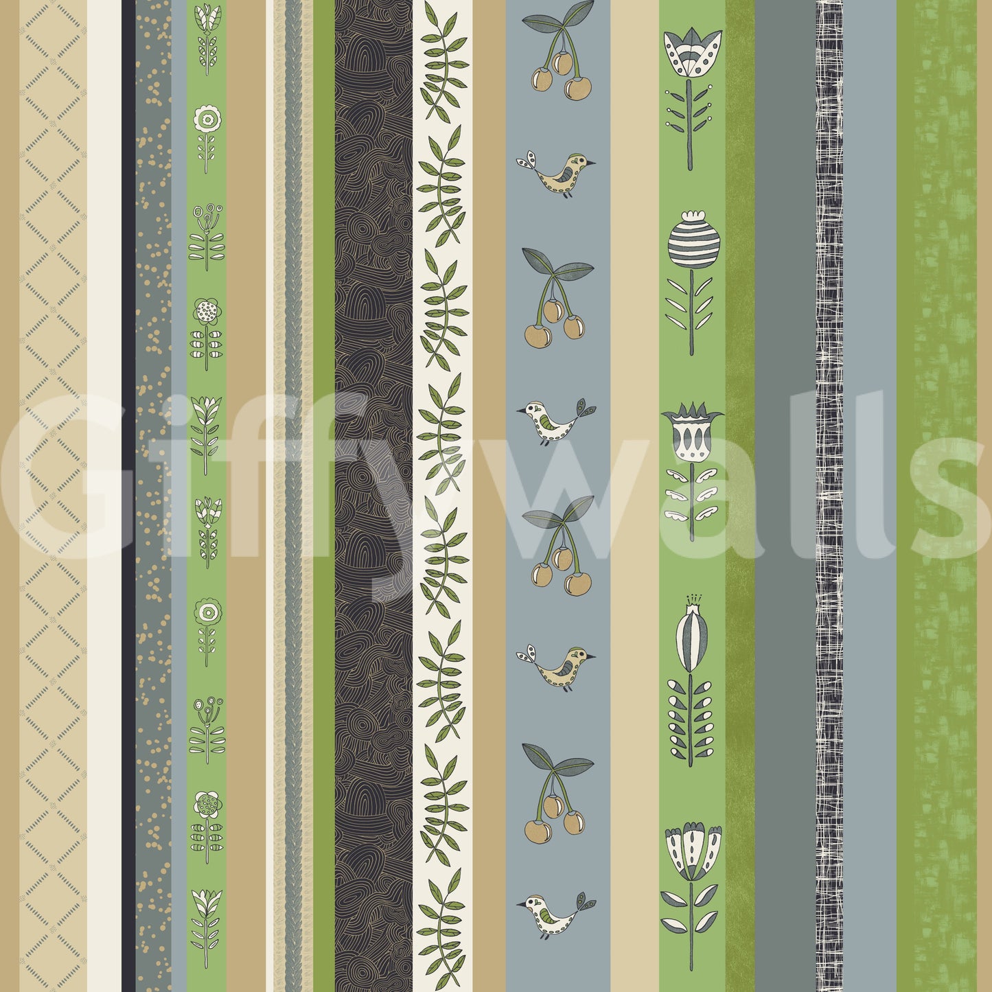 Wallpaper with a playful and charming design.