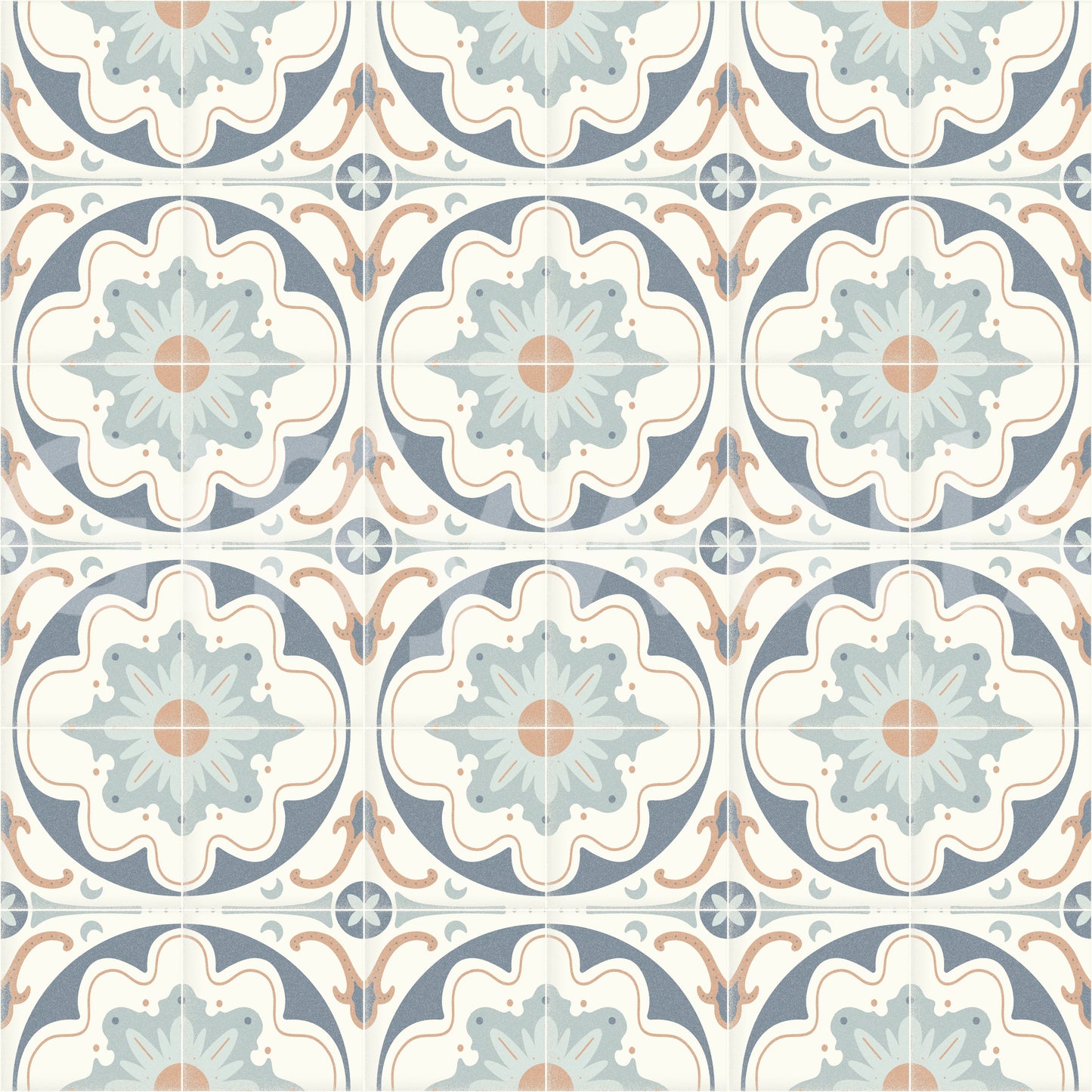 beautiful handmade tile look wallpaper