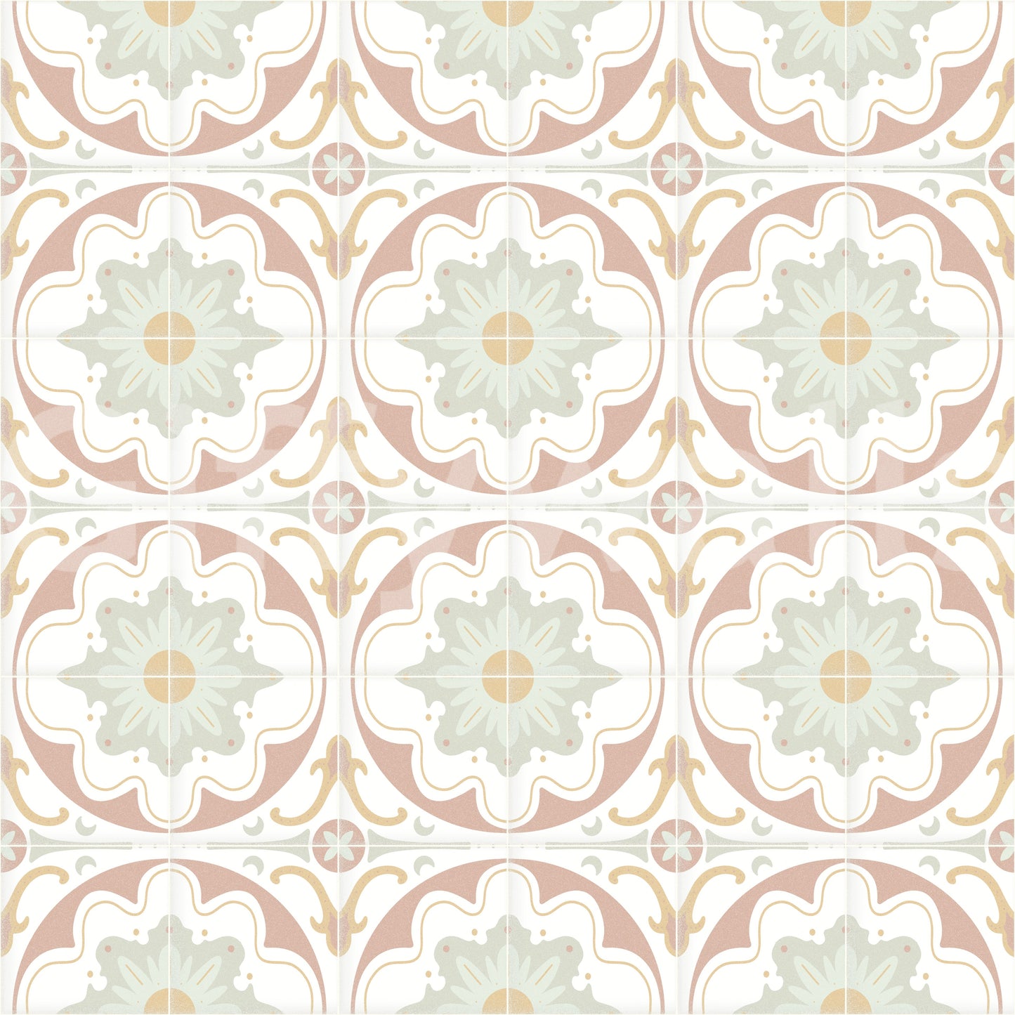 beautiful handmade tile look wallpaper