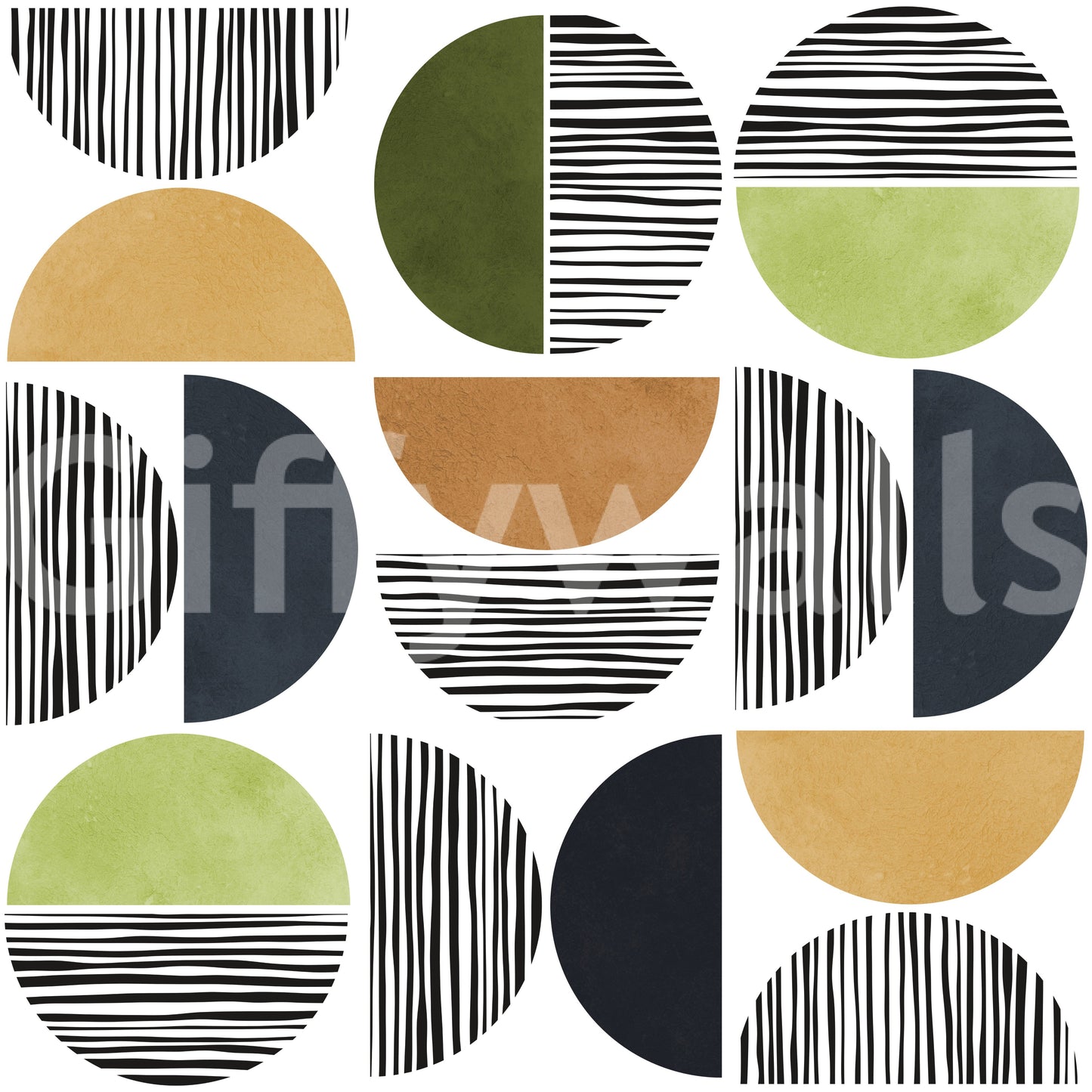 The Abstract Sunscapes mural makes a sophisticated and subtle statement.