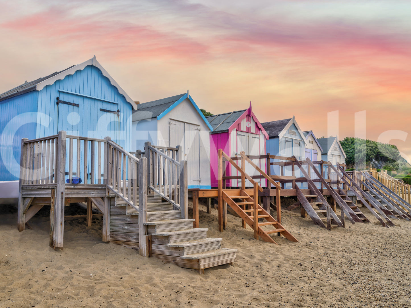 The design is non-realistic and interpretive.