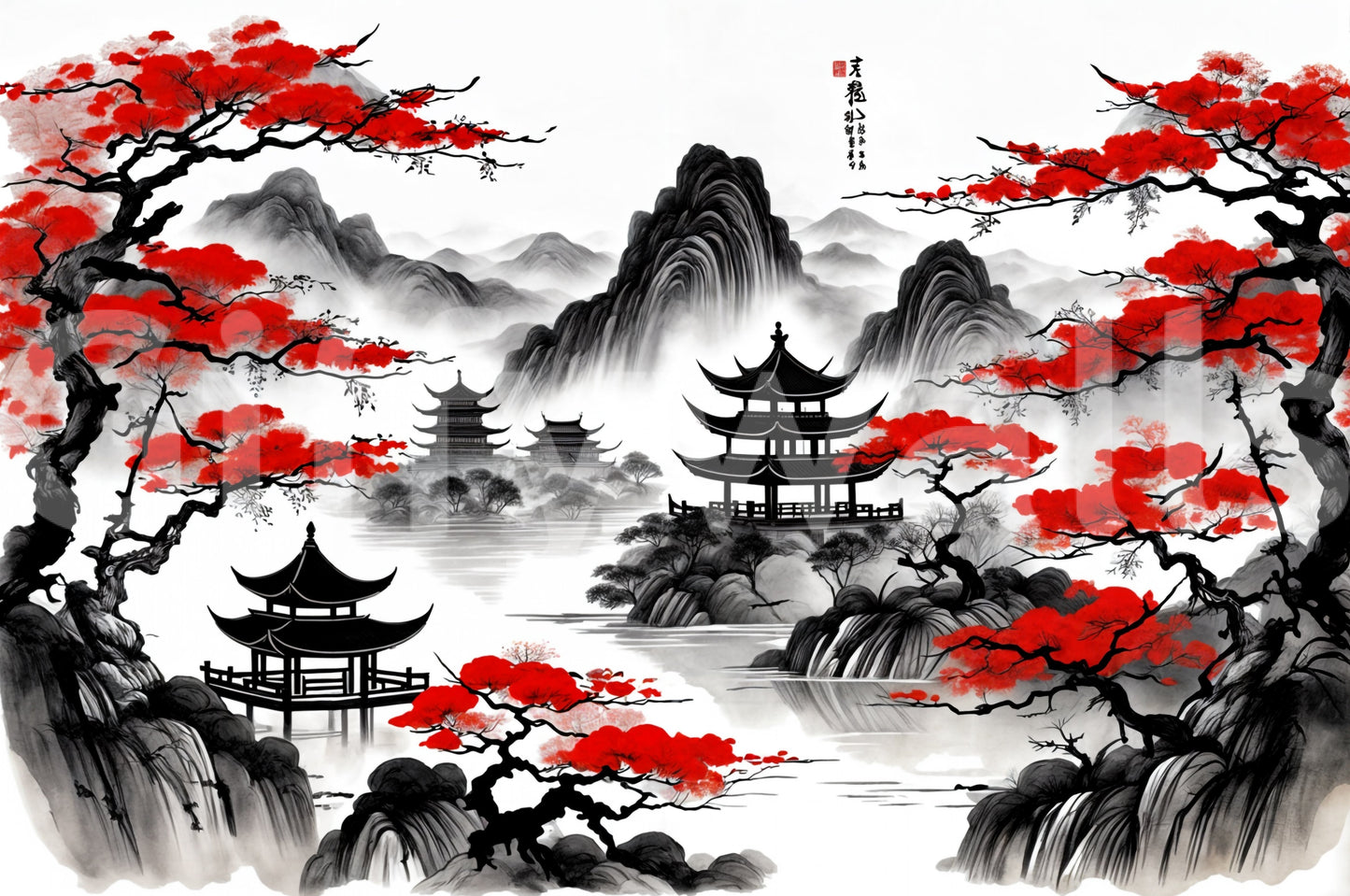 The design is non-realistic and interpretive.