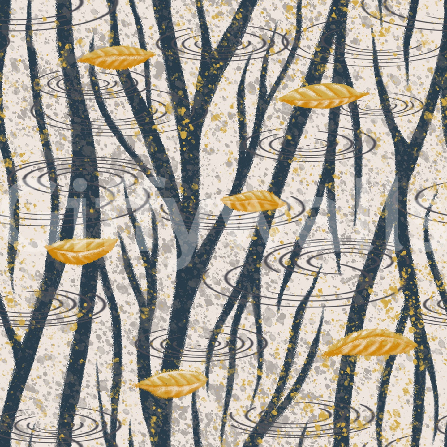 The wallpaper has a smooth, non-reflective matte finish.