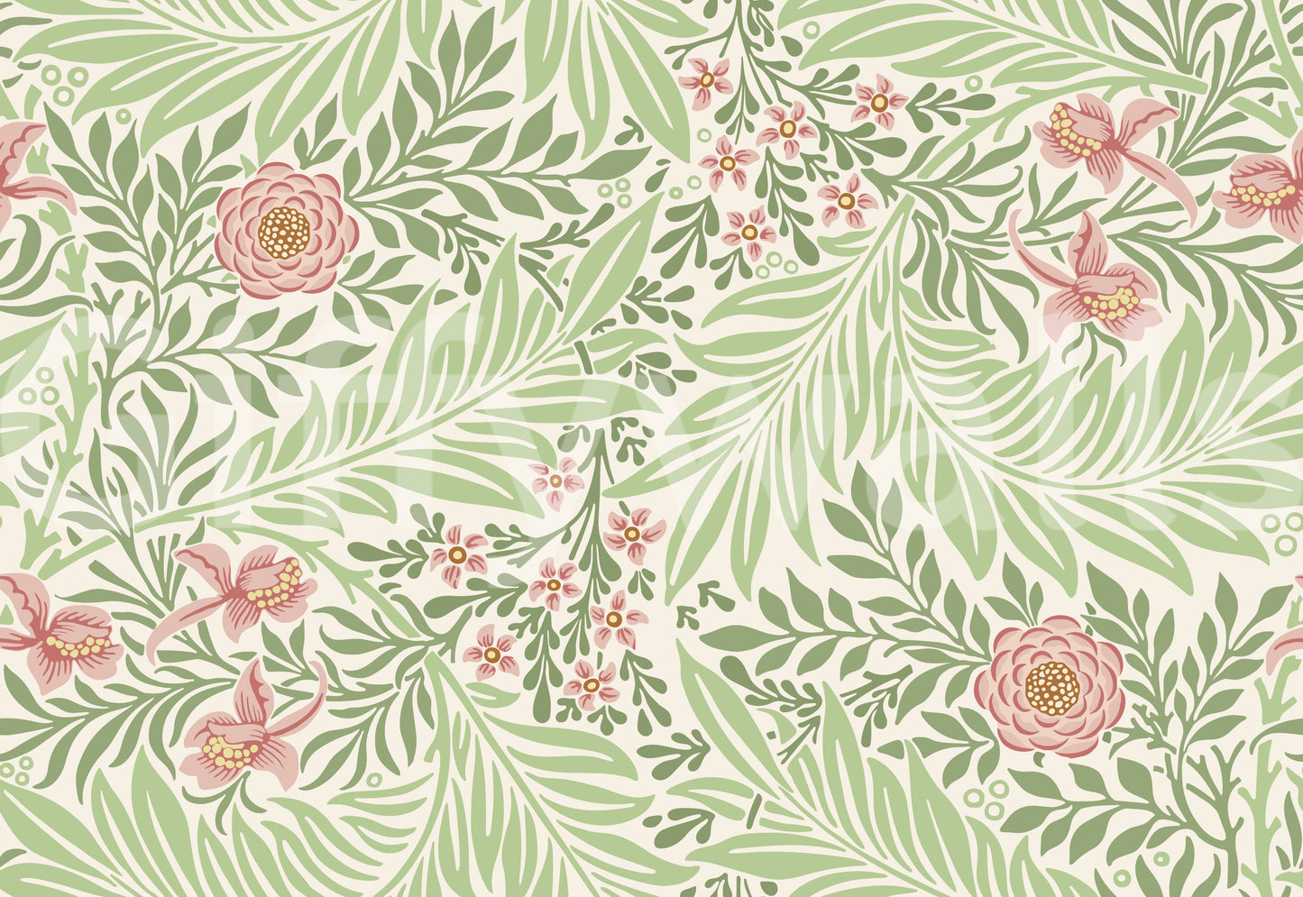 The wallpaper has a smooth, non-reflective matte finish.