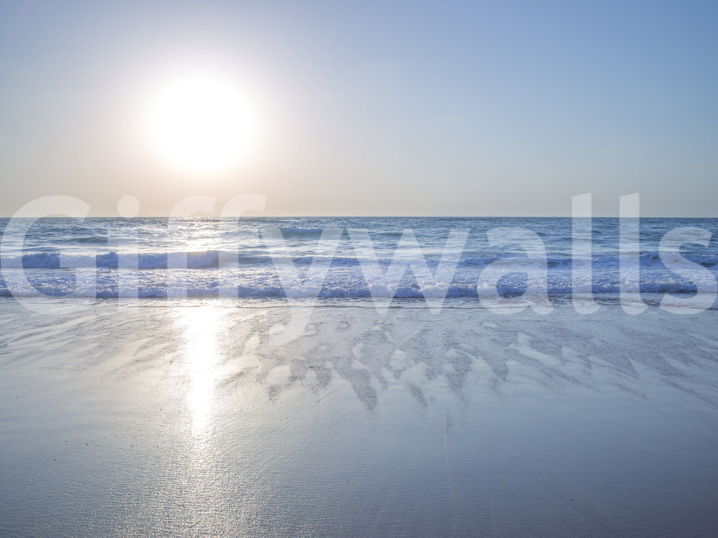 The wallpaper has a smooth, non-reflective matte finish.