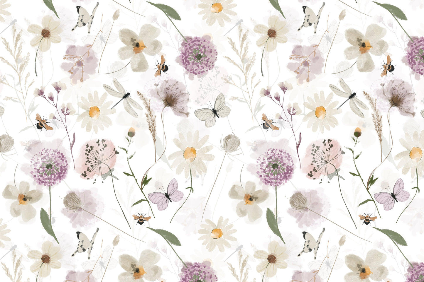 The wallpaper has a classic, timeless feel.