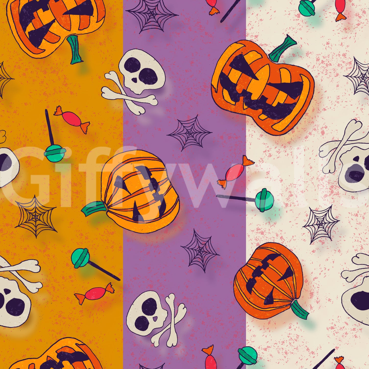 Festive Halloween Pattern Wallpaper