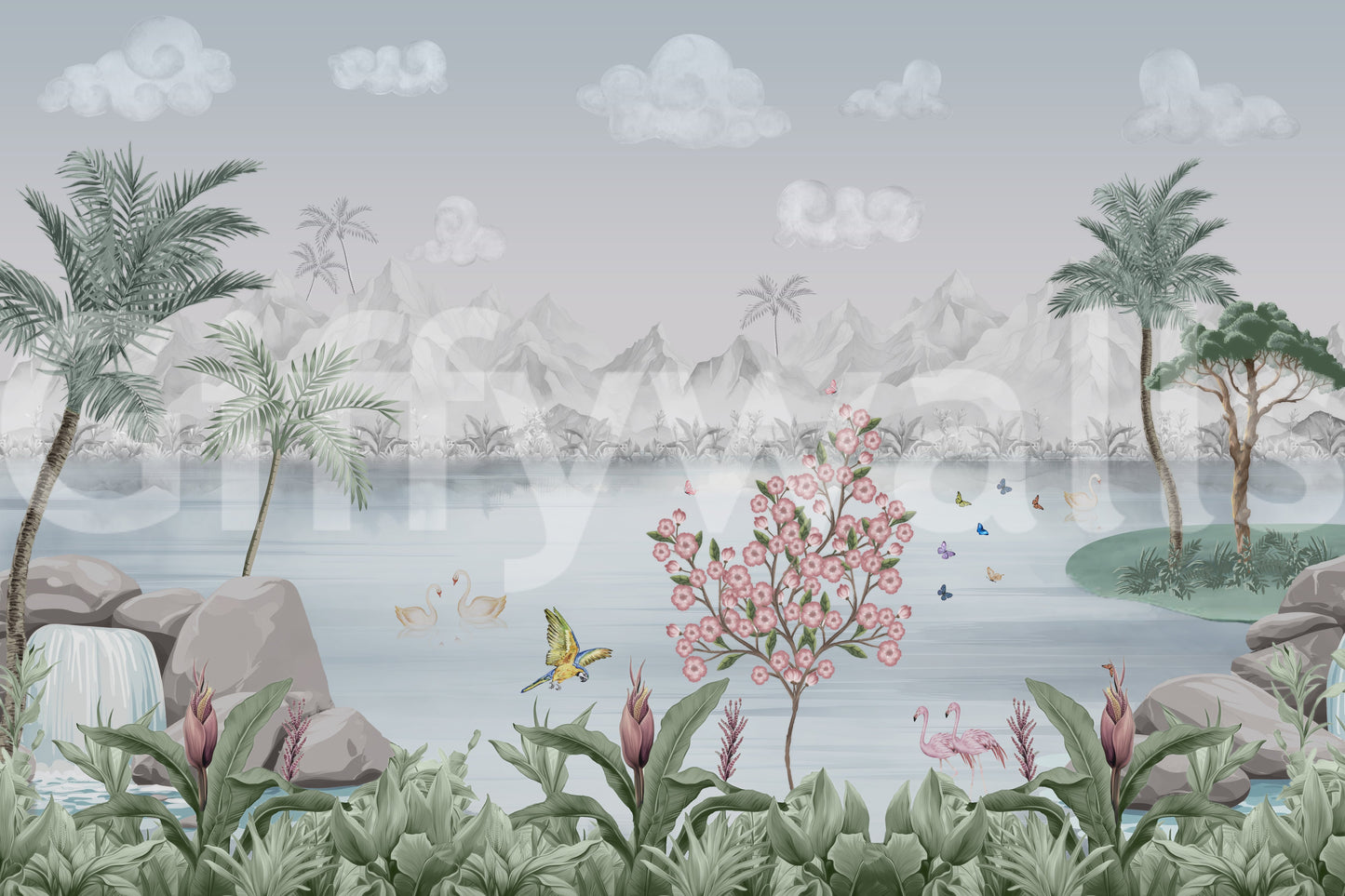 The style is painterly or a soft-focus photograph.