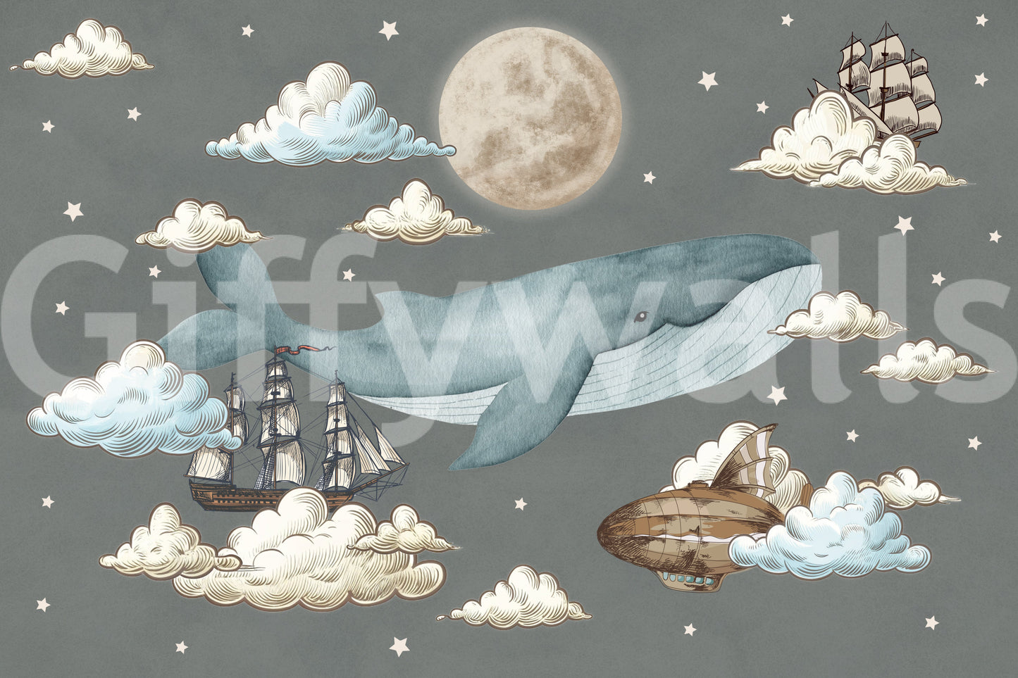 The image is suitable for a bedroom or a nursery.