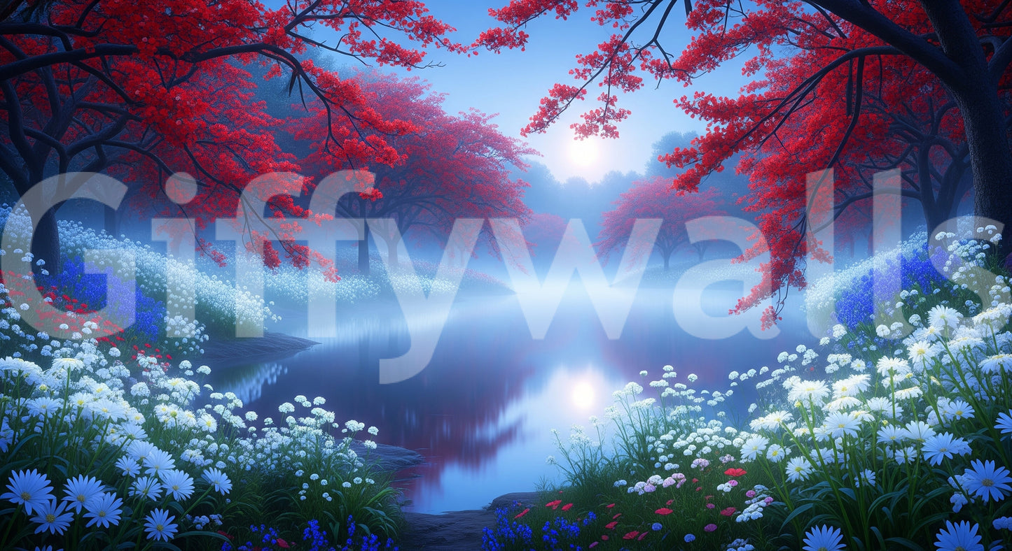 The style is painterly or a soft-focus illustration.