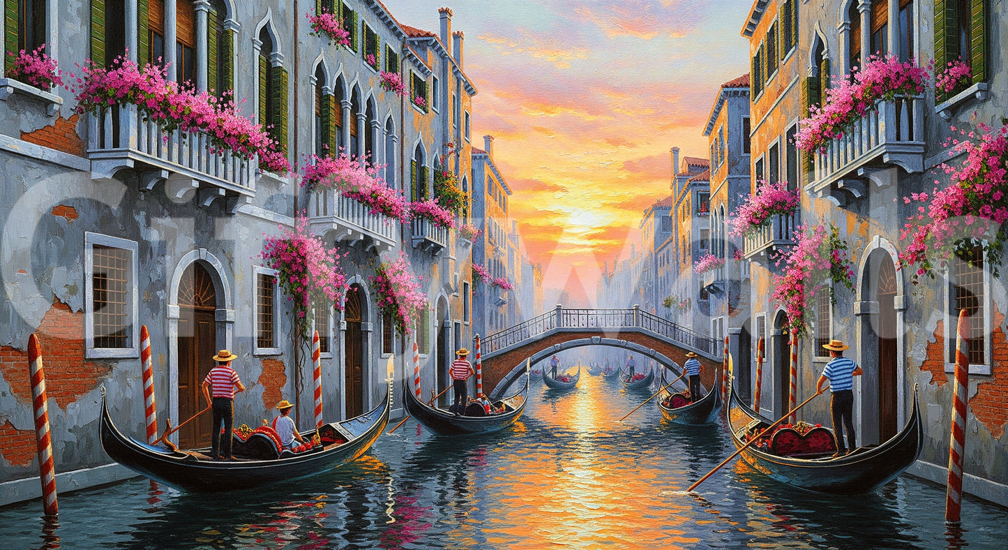 Canal Grande sunrise, peaceful and calm