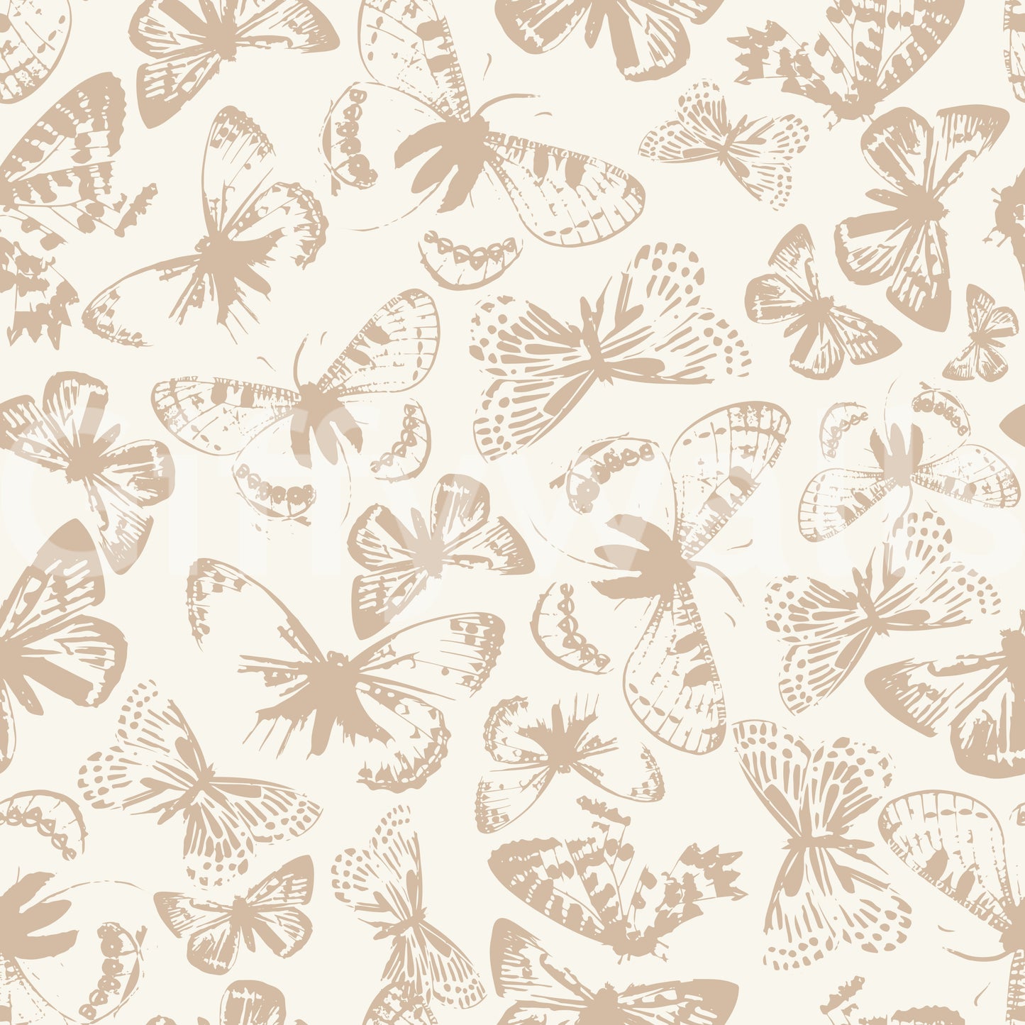 Boho chic butterflies wallpaper