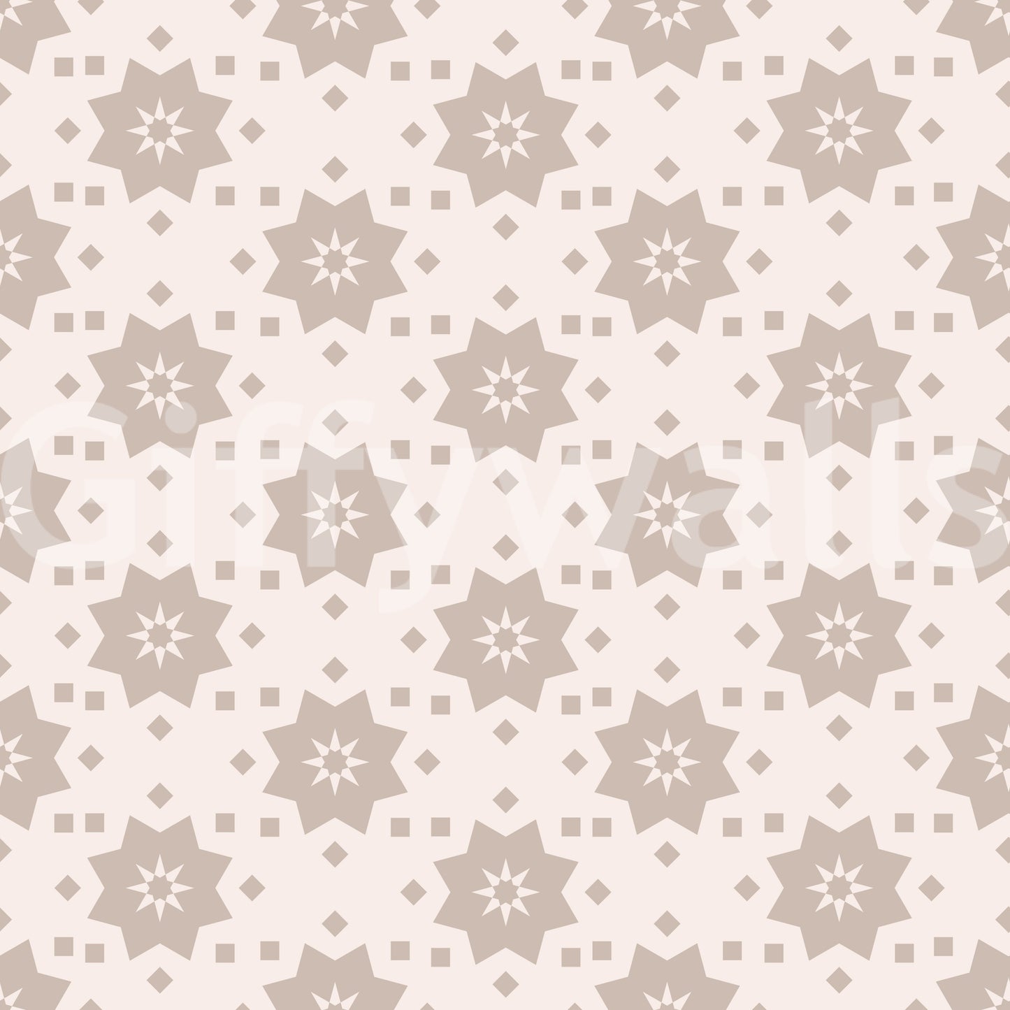 A seamless pattern of stars on a wall