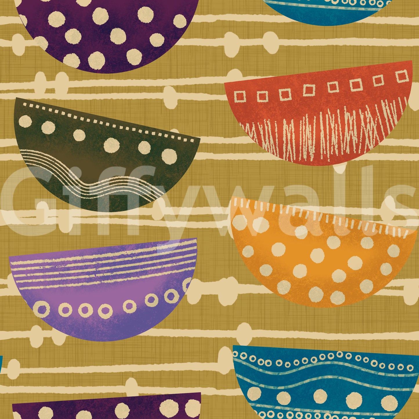 Retro Bowls modern wallpaper