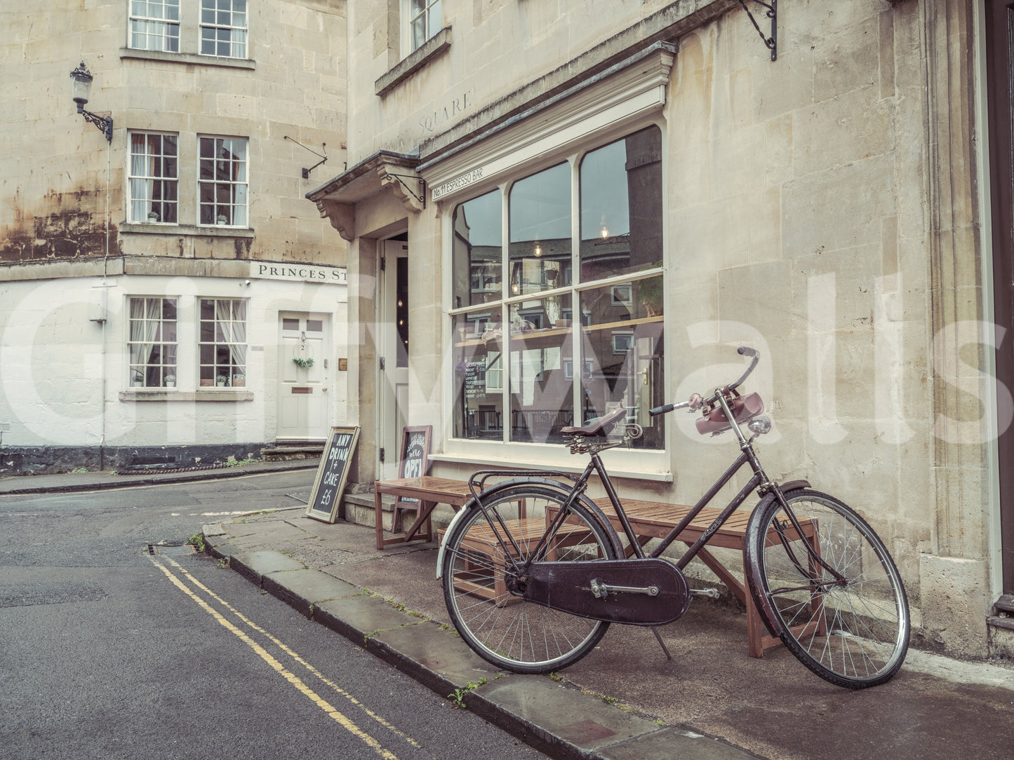 Bath's Bicycle Stroll Wall Mural