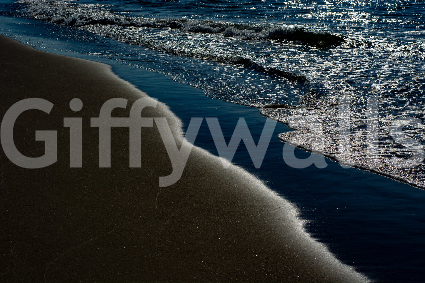 A high-quality serene beach wall mural for walls.