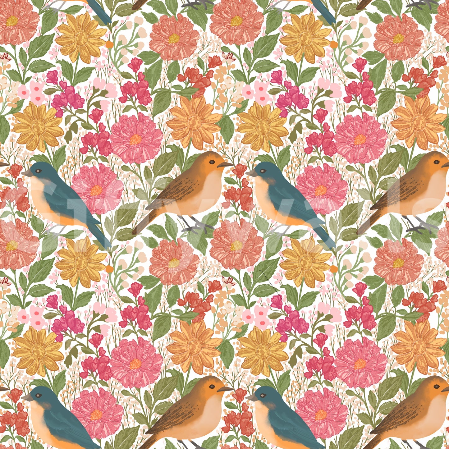 A high-quality serene garden wall mural for walls.