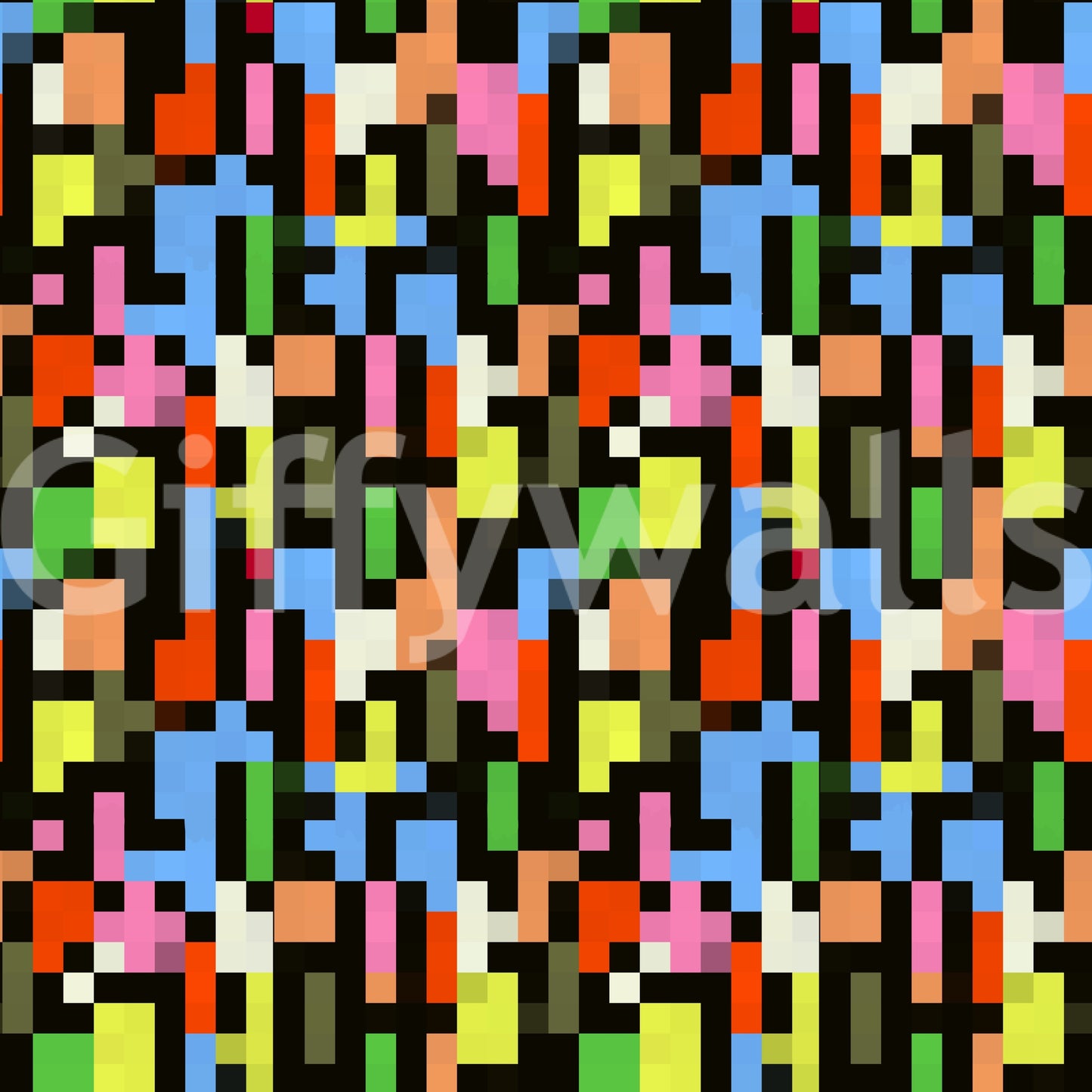 A beautiful abstract art wall mural for a living room.