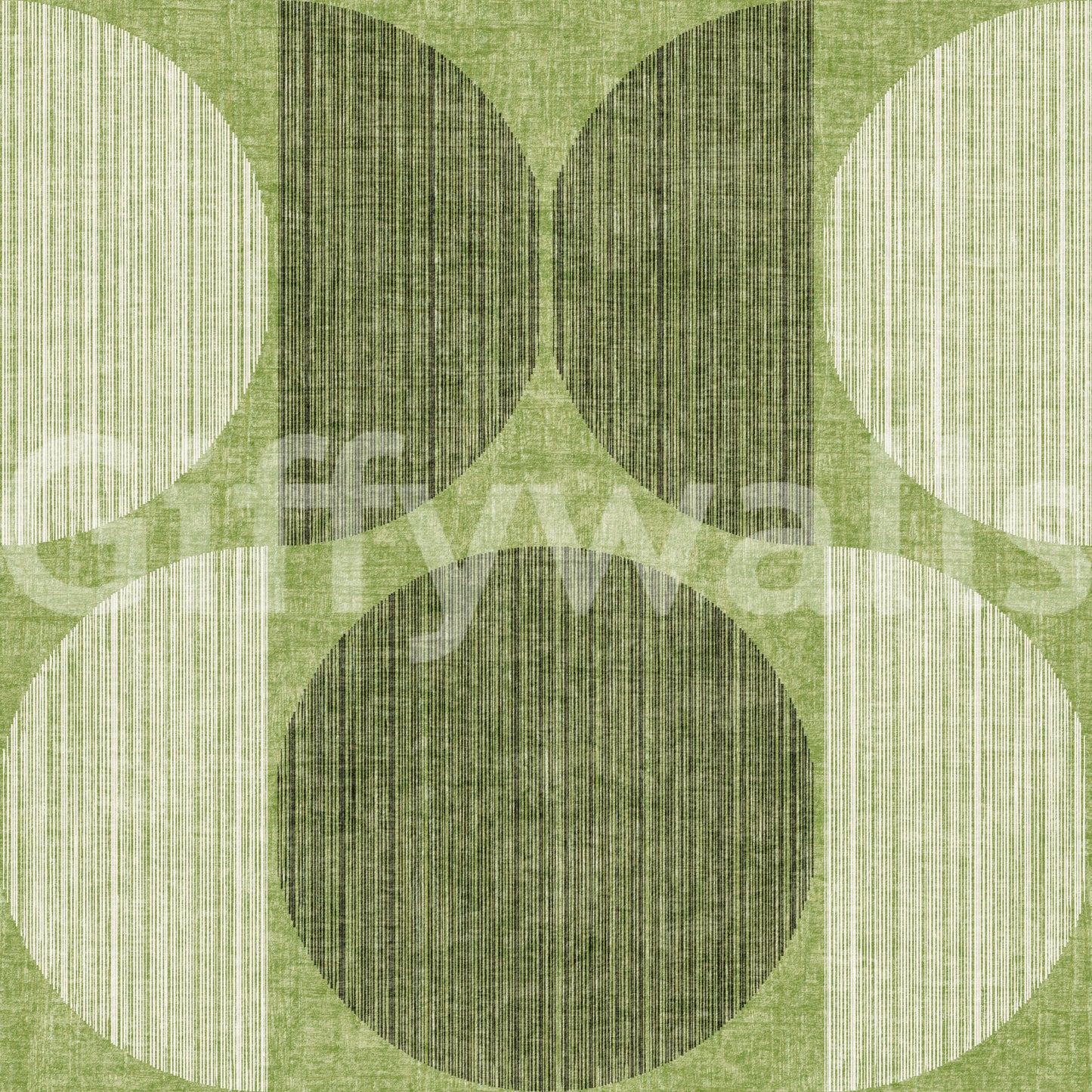 A high-quality green geometric wall mural for walls.