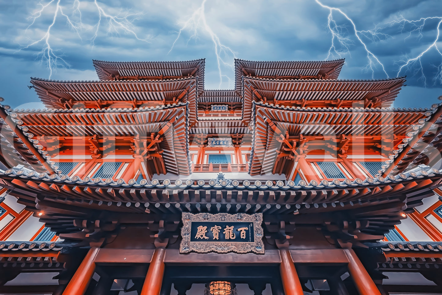 A high-quality dramatic landscape wall mural for walls.