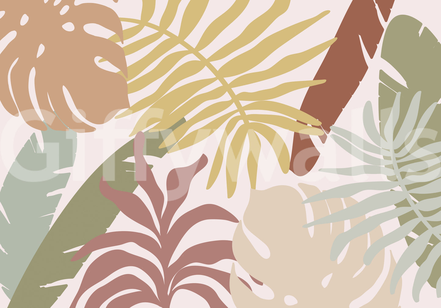 A high-quality minimalist palm wall mural for walls.