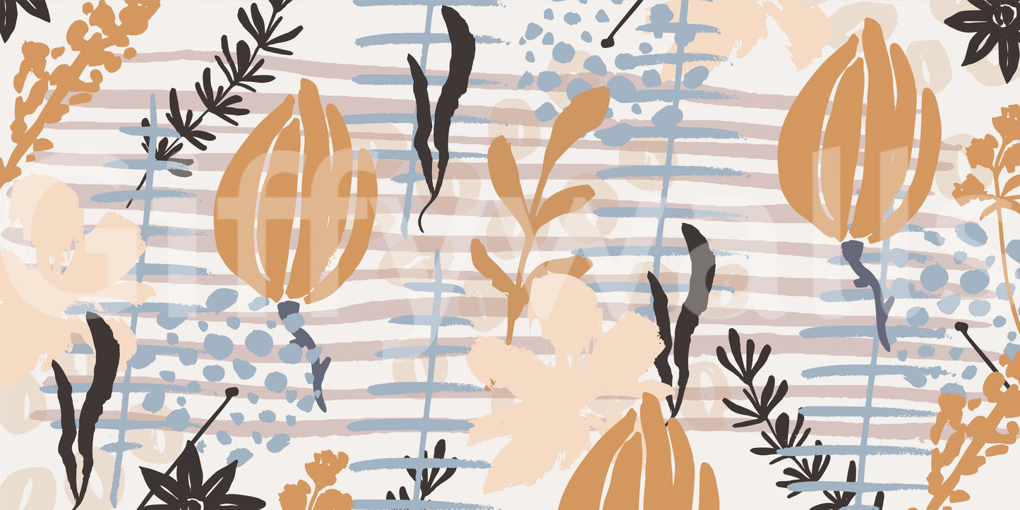 A high-quality serene flower wall mural for walls.