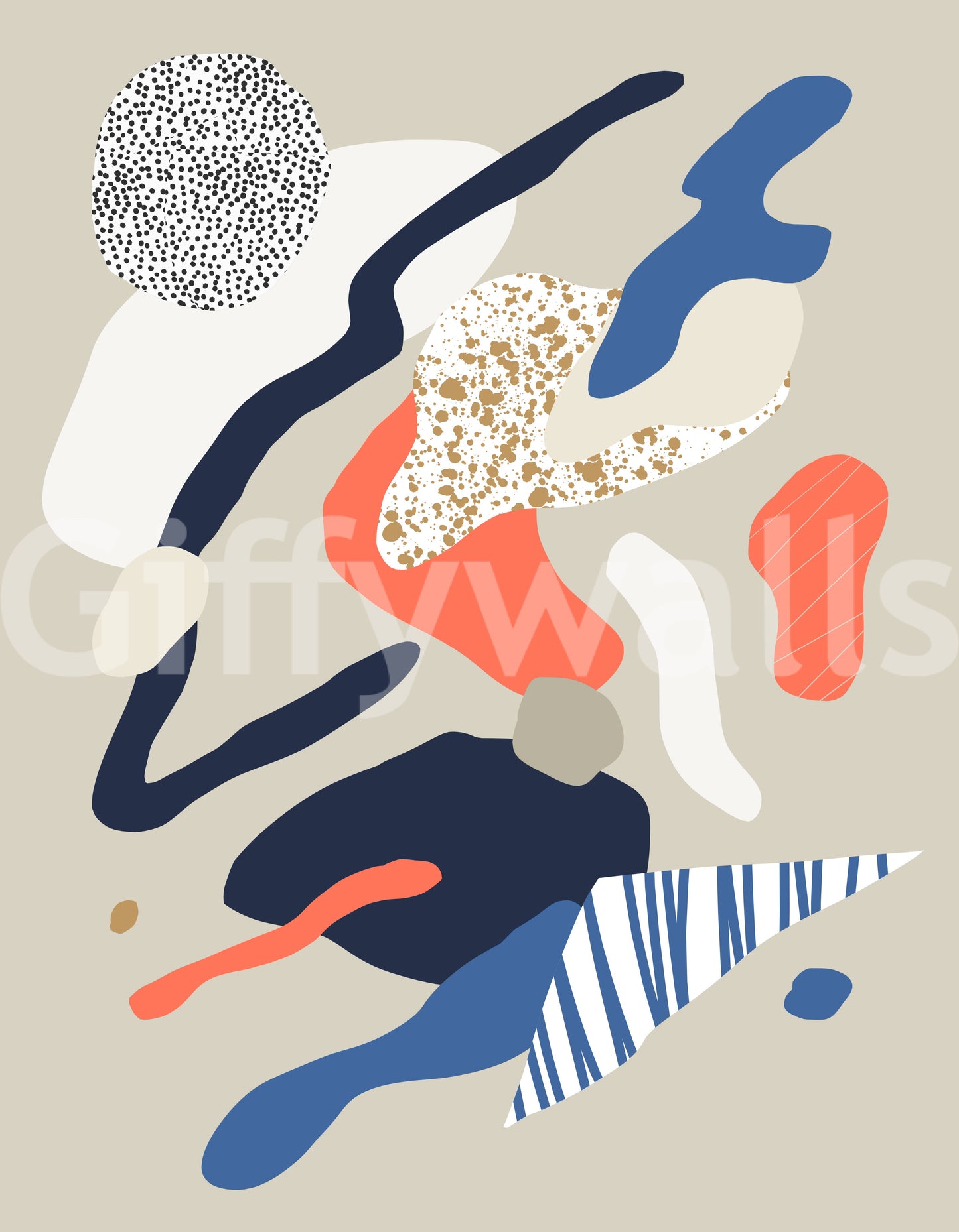 A high-quality abstract print wall mural for walls.