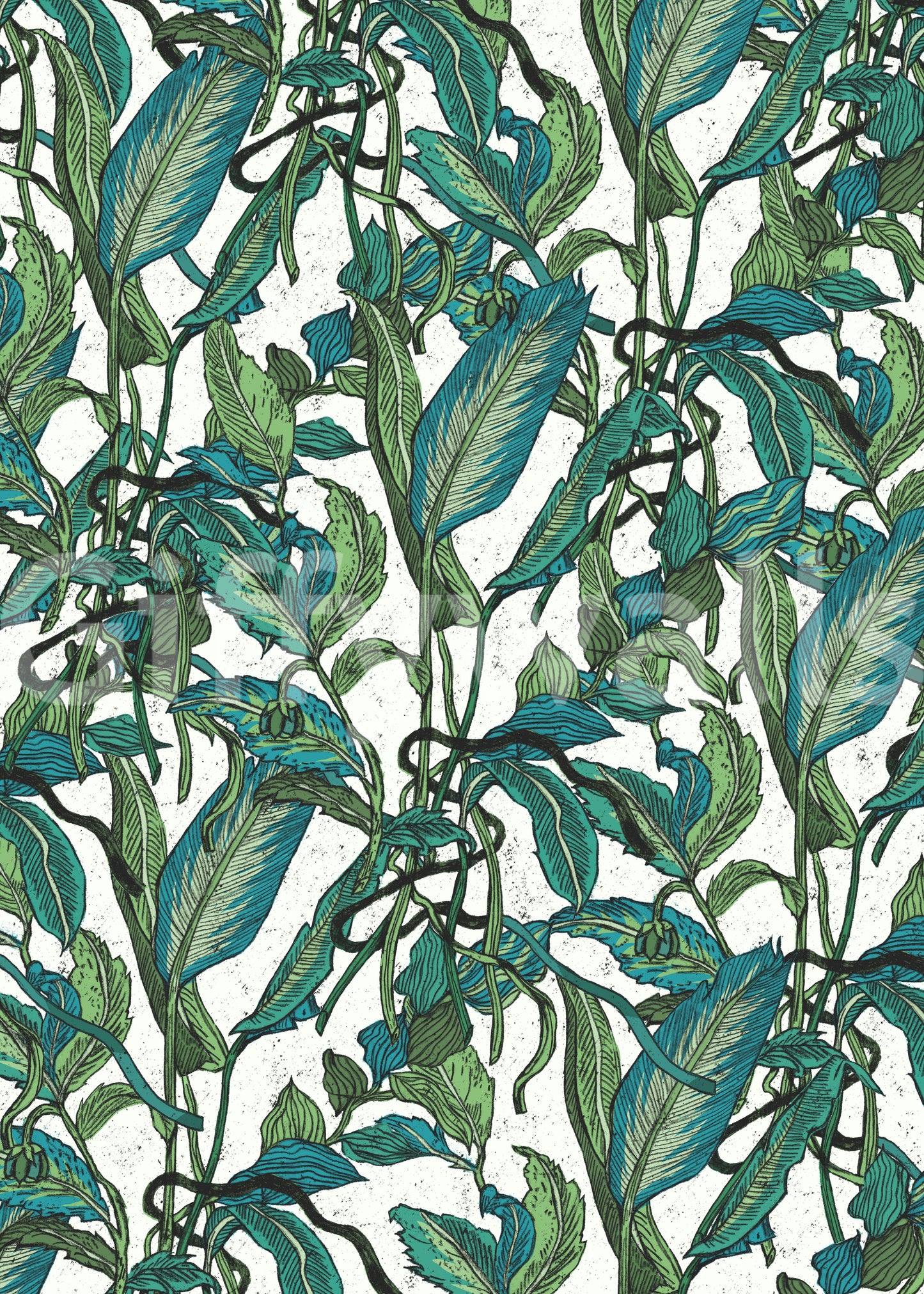 A high-quality serene leaf wall mural for walls.