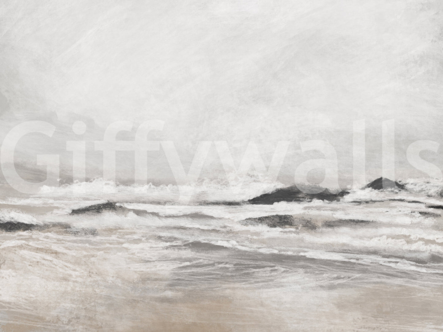 Misty Coast Wall Mural -2923035