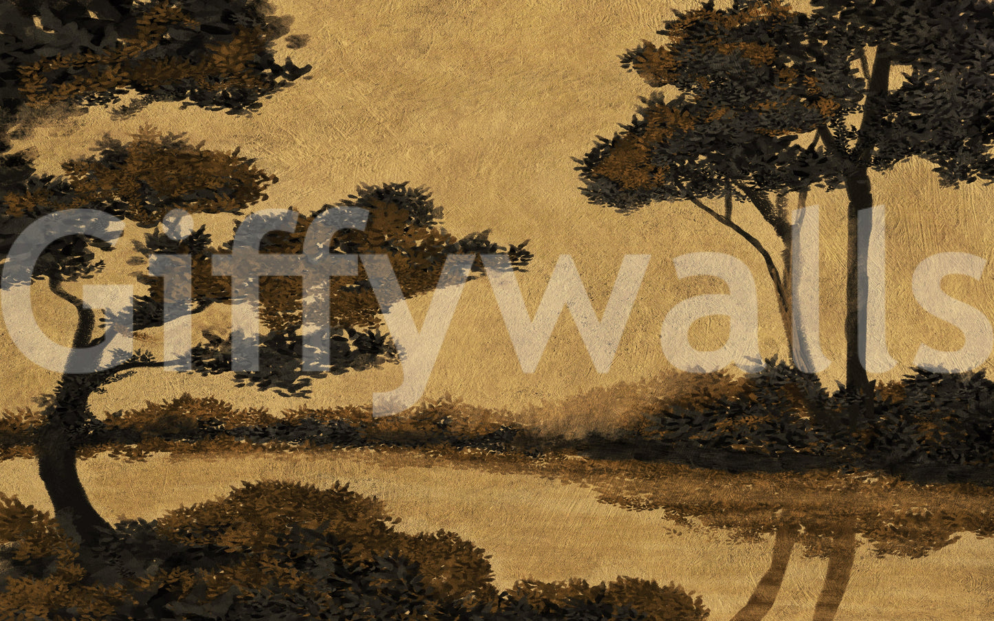 Golden Mist Waterscape Wall Mural -2887503