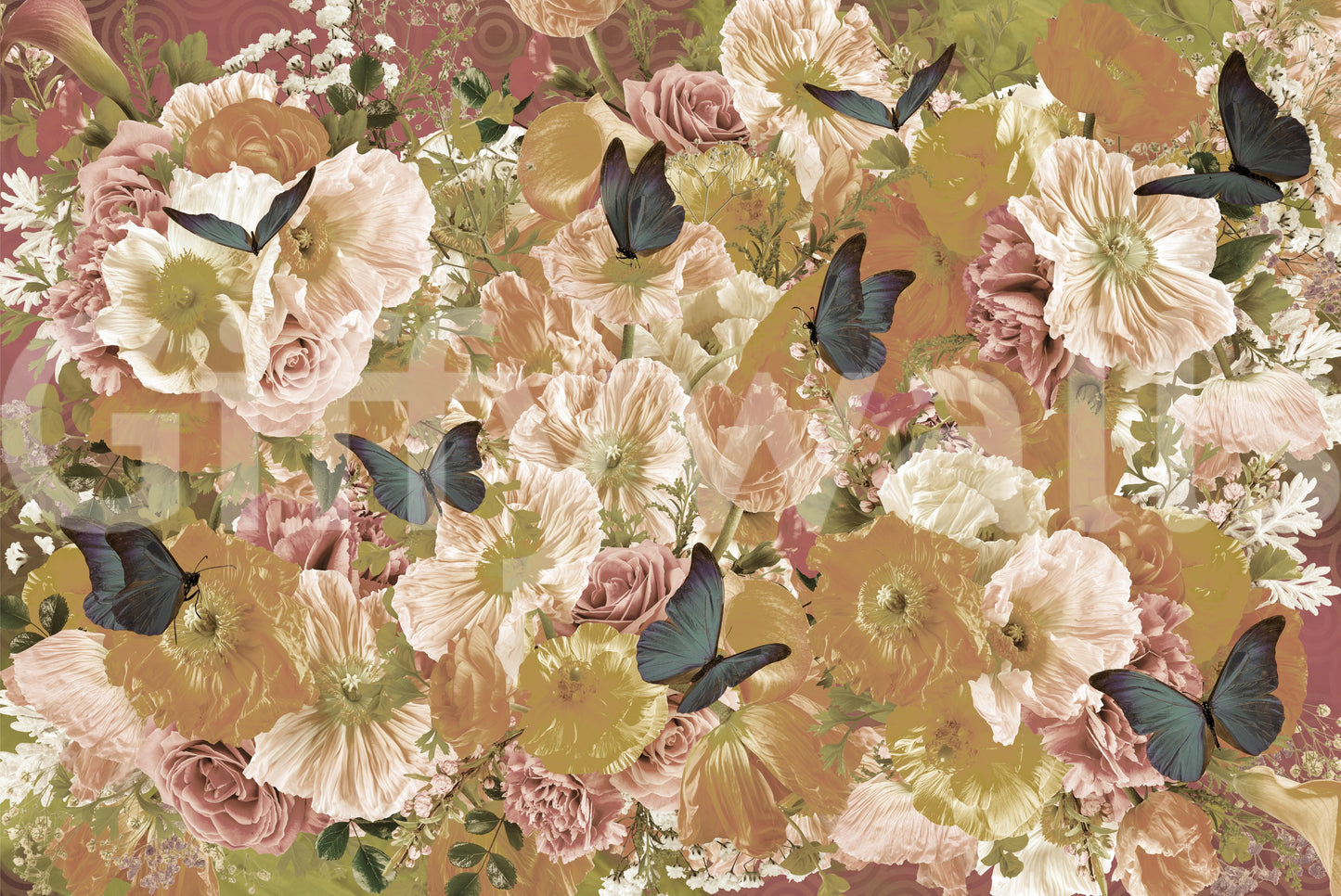 Butterfly Garden Bloom Wall Mural -2605244