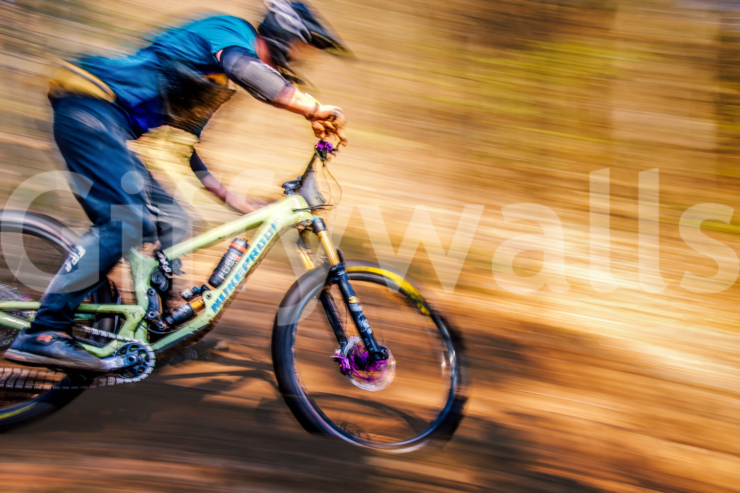 Mountain Bike Rush Wall Mural -2307006