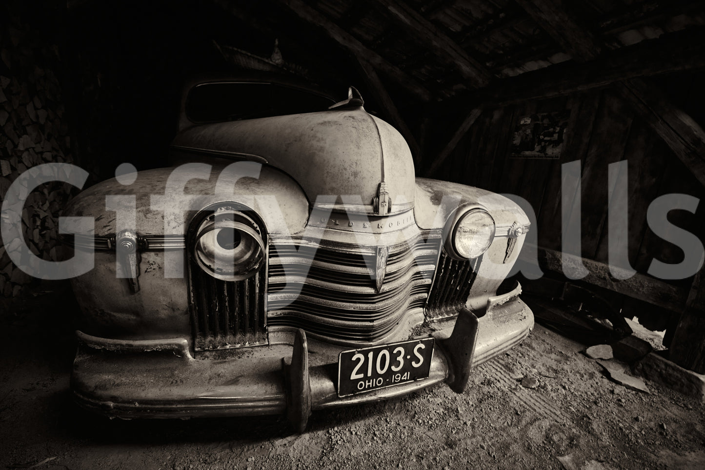 Vintage Ride: 1941 Olds Wall Mural -2348972