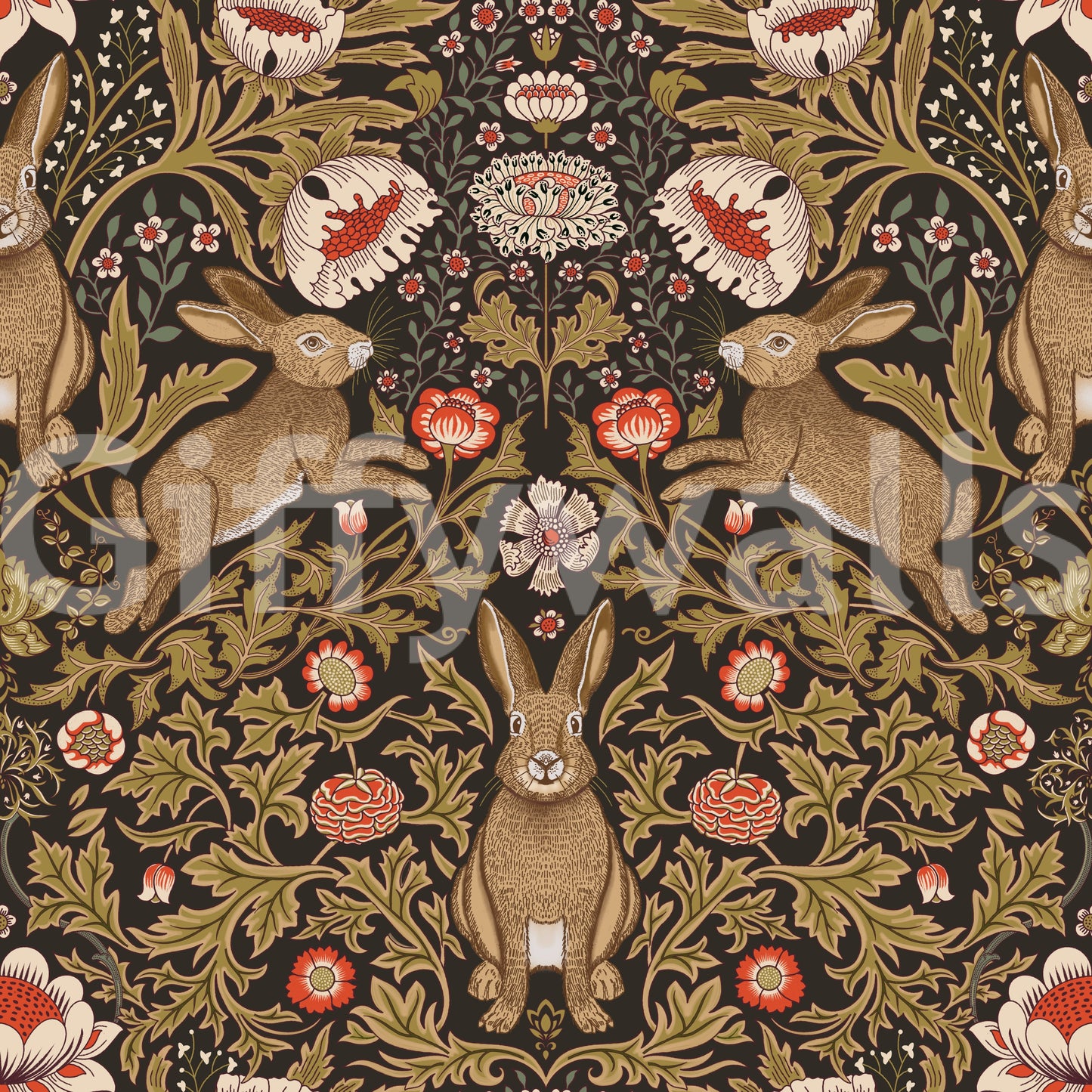 Hare & Bloom Wallpaper