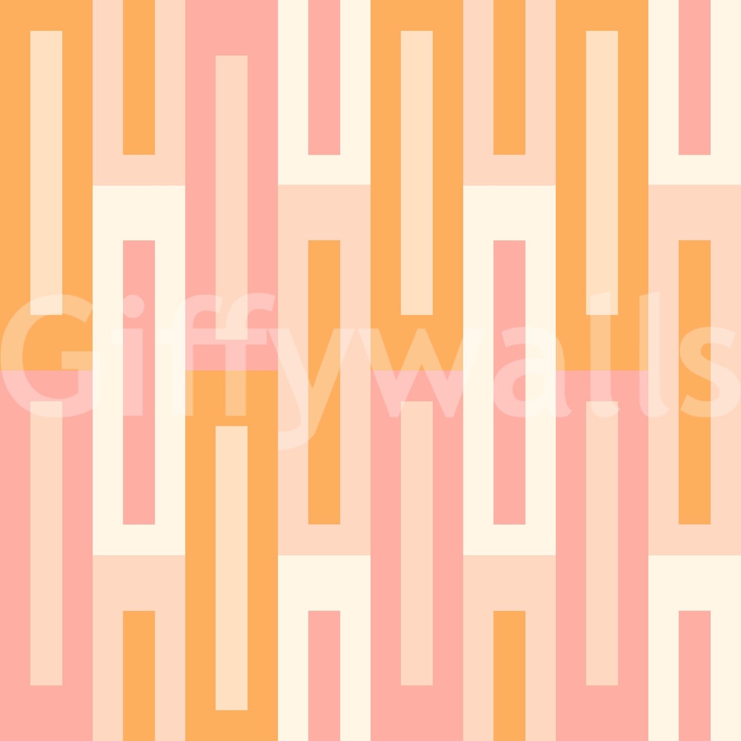 Retro Peach Maze Wallpaper