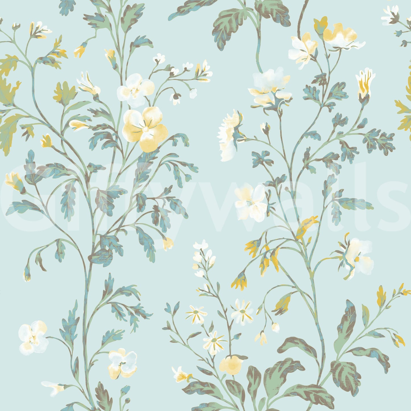 Light Pastel Botanical Dream Wallpaper