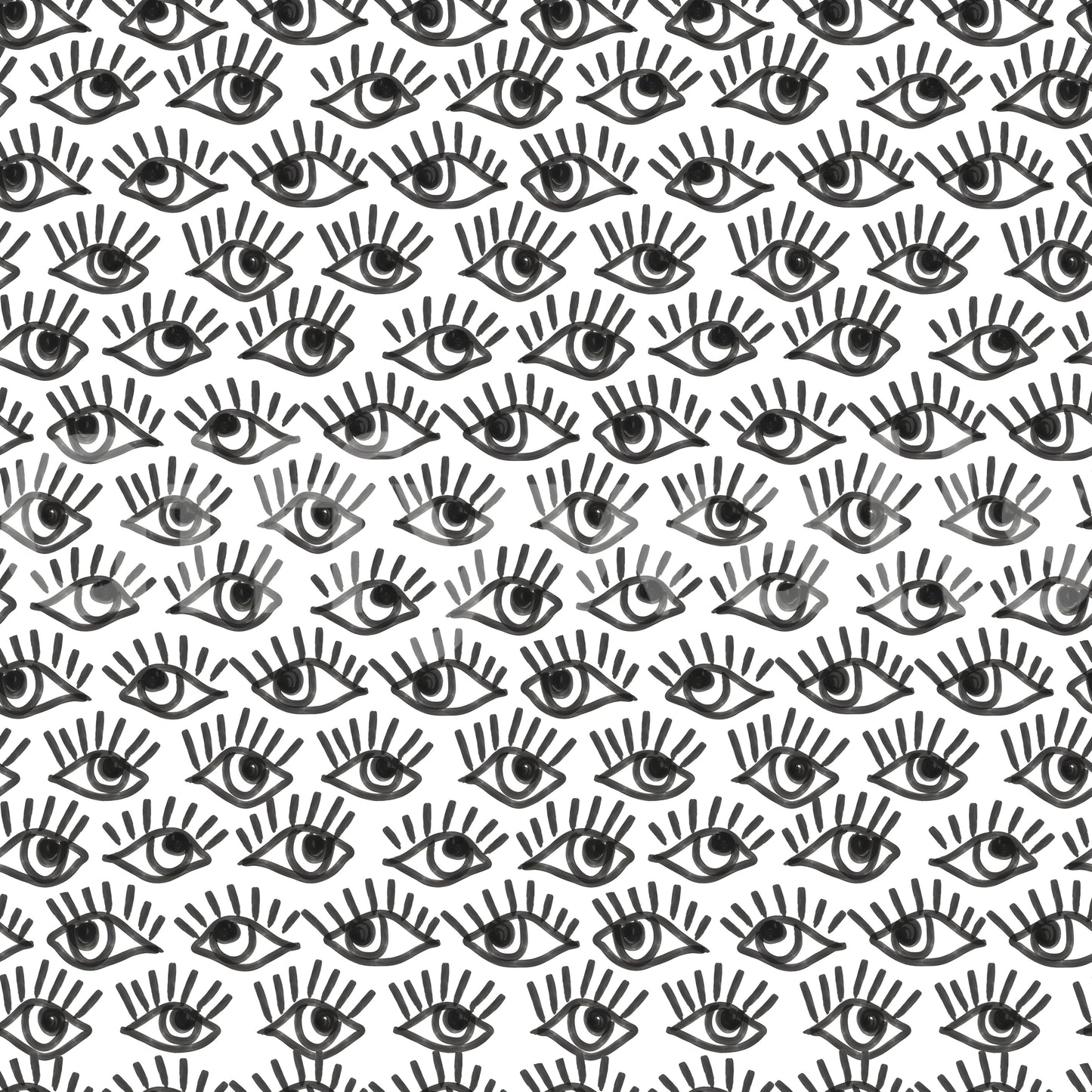 Monochrome Staring Eyes Wall Mural