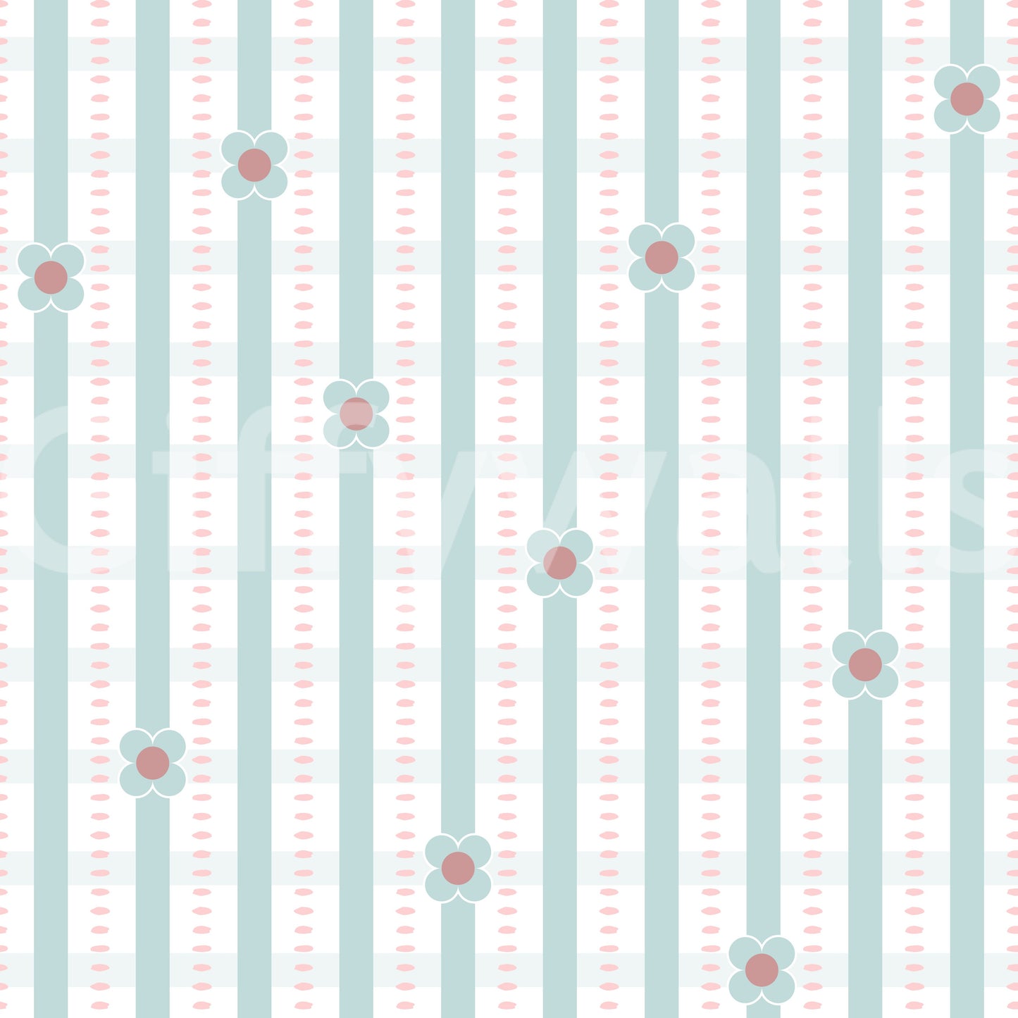 Daisy Stripes Wallpaper